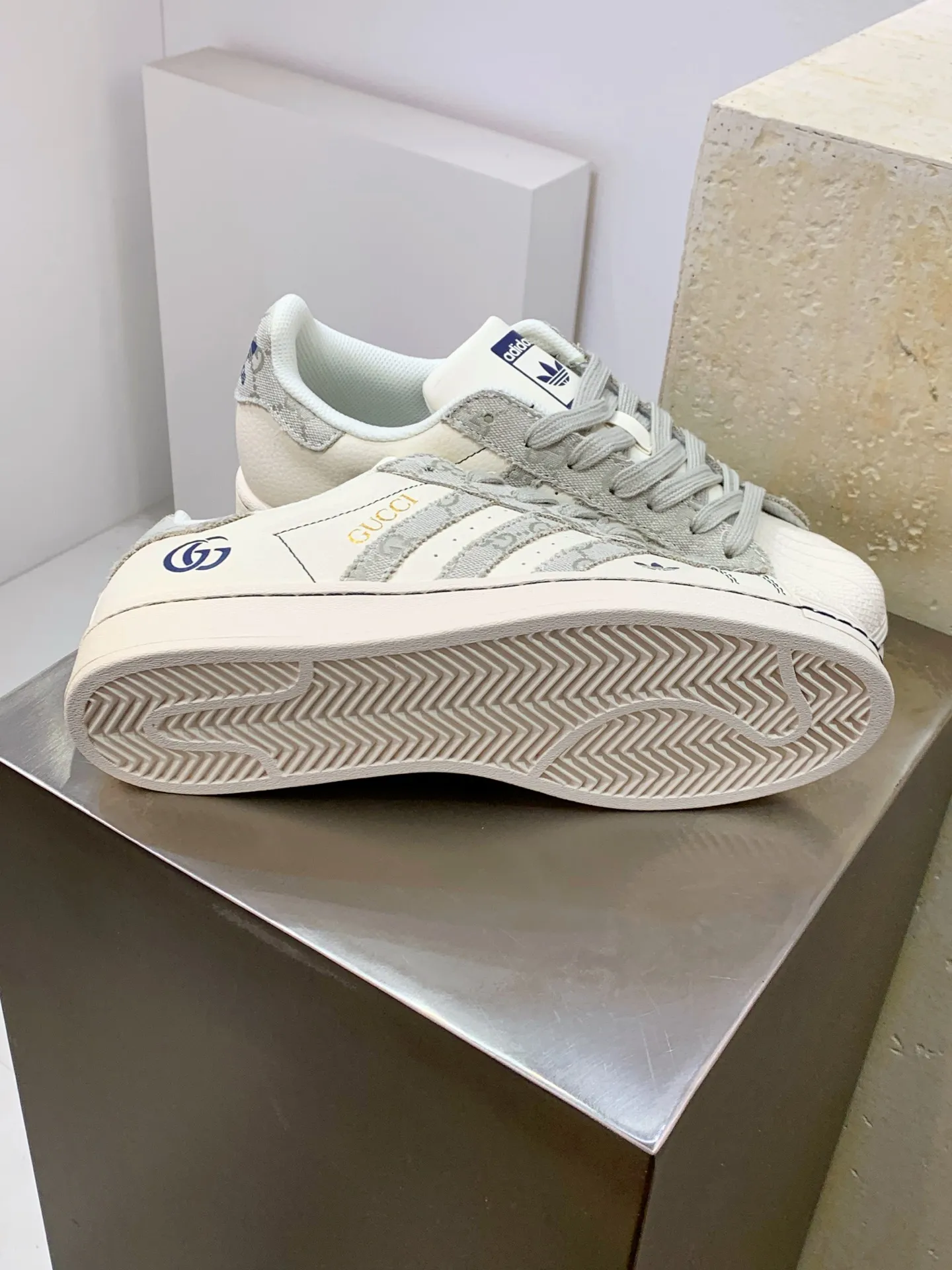 Adidas Gazelle Indoor Gucci White Gray Low –  Replica Shoes Functional 508