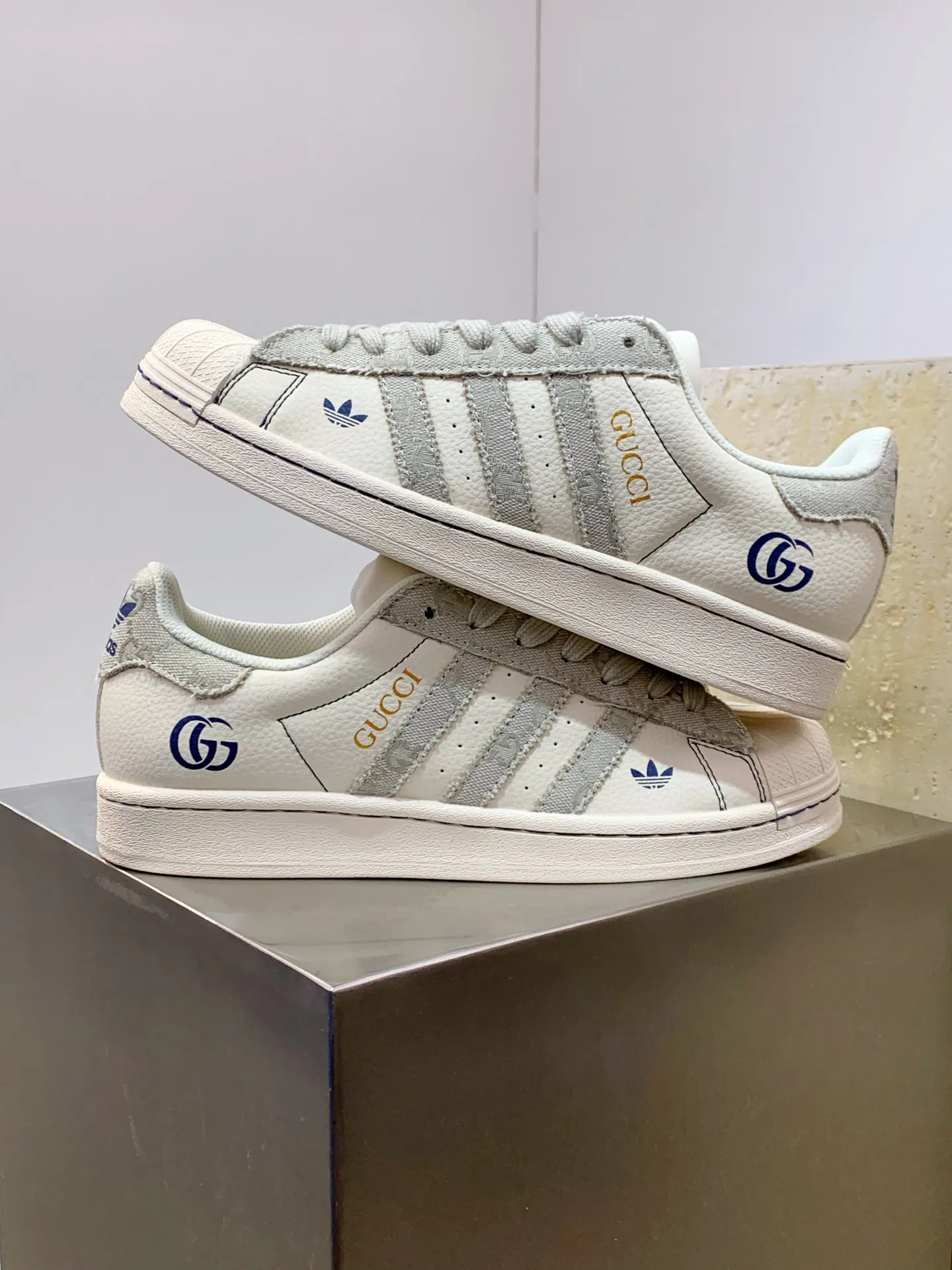 Adidas Gazelle Indoor Gucci White Gray Low –  Replica Shoes Functional 508