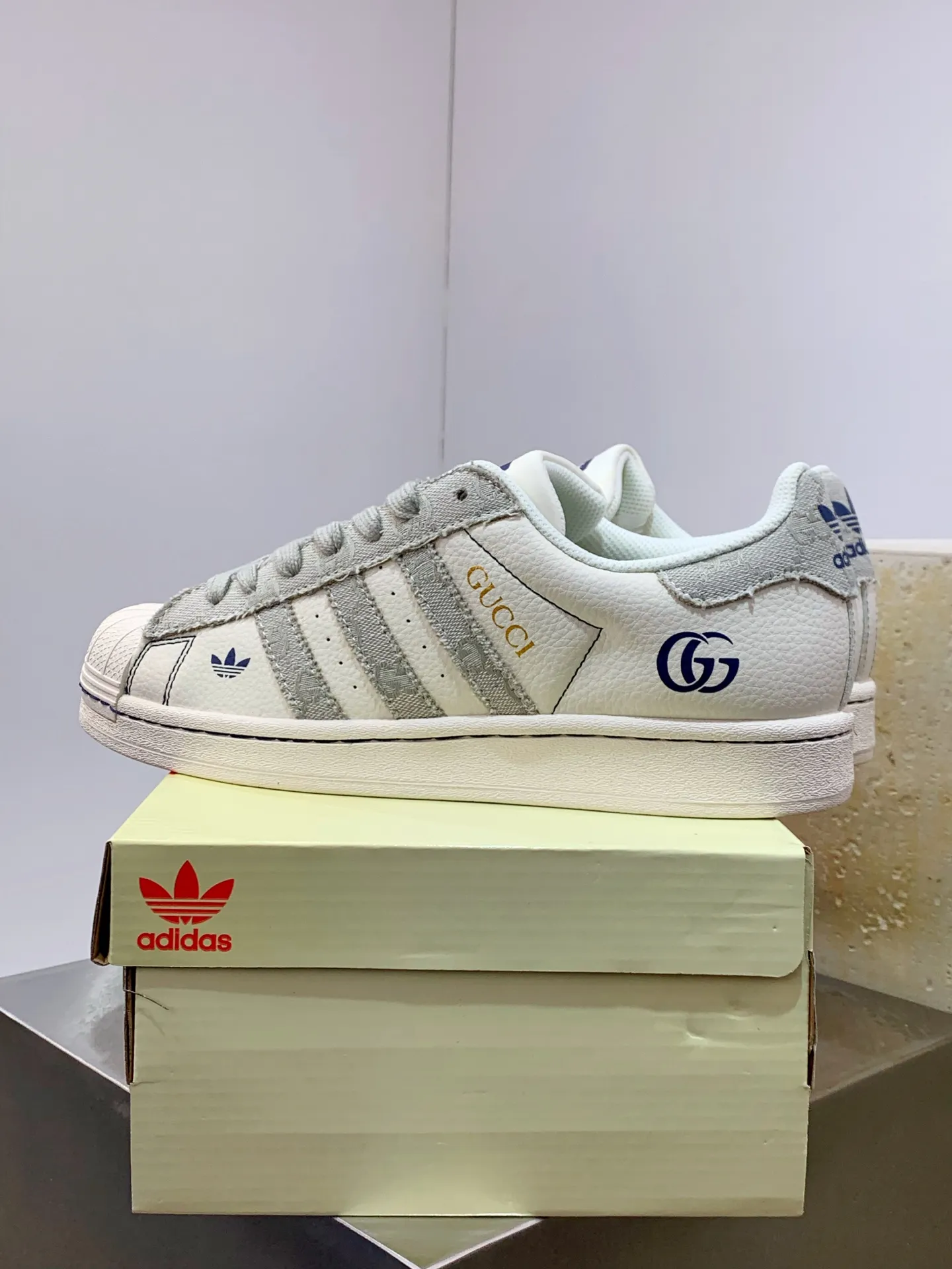 Adidas Gazelle Indoor Gucci White Gray Low –  Replica Shoes Functional 508