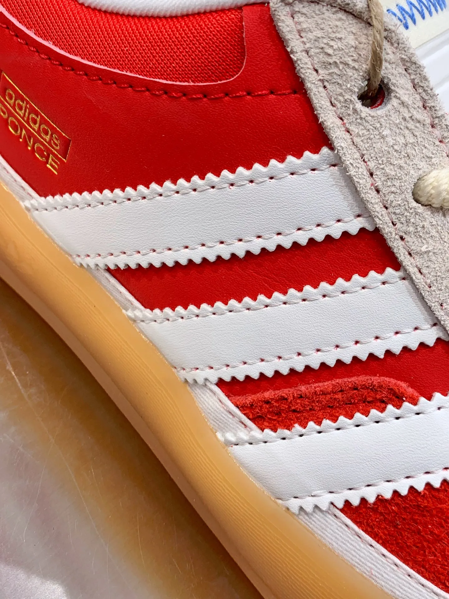 Sporty Adidas Gazelle Indoor Red White Replica Shoes 498