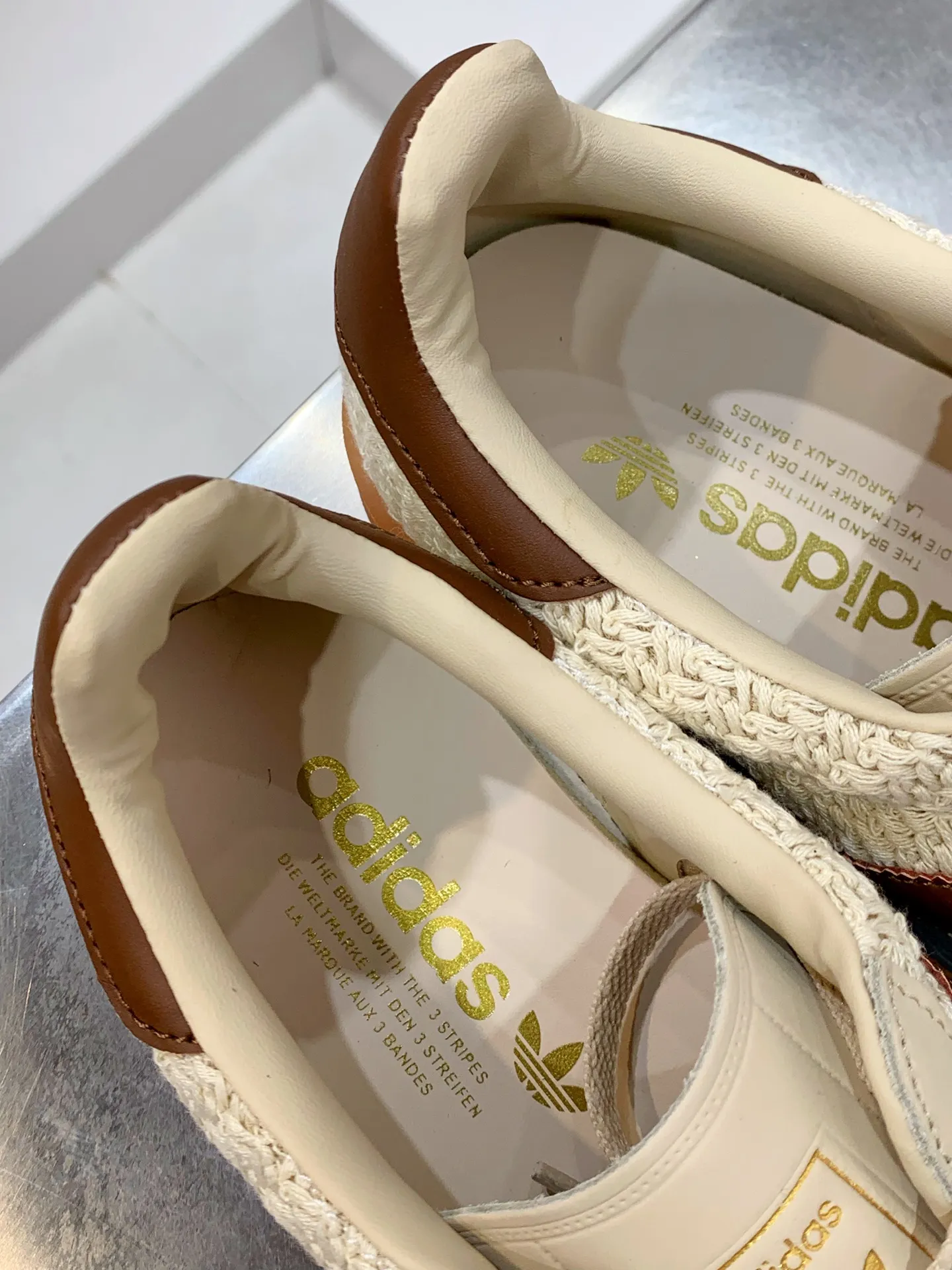 Adidas Originals Gazelle Indoor Beige Replica Shoes Flexible 509
