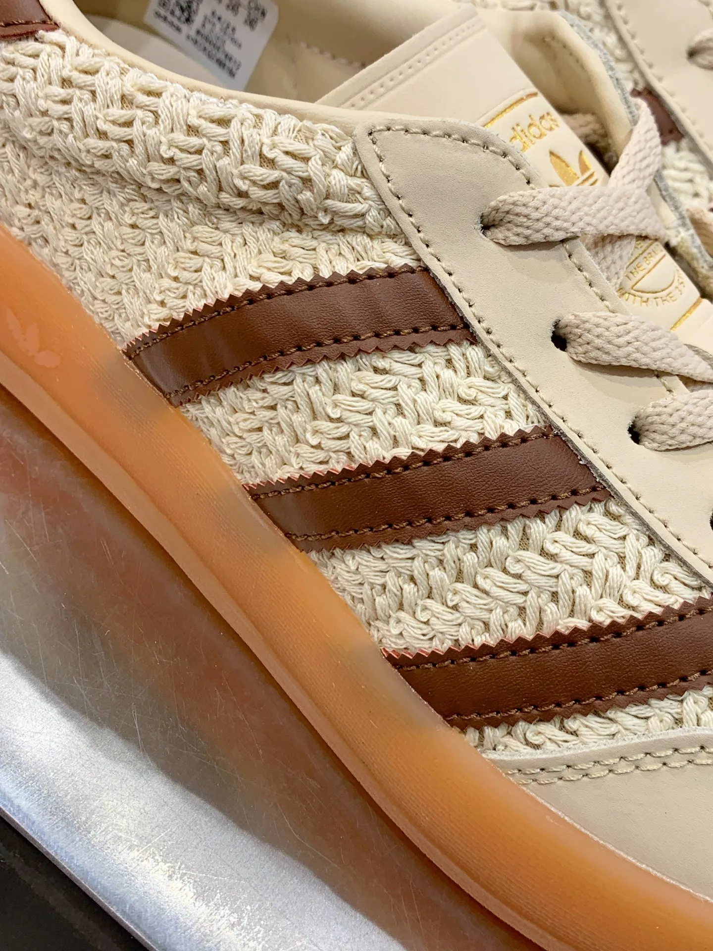 Adidas Originals Gazelle Indoor Beige Replica Shoes Flexible 509