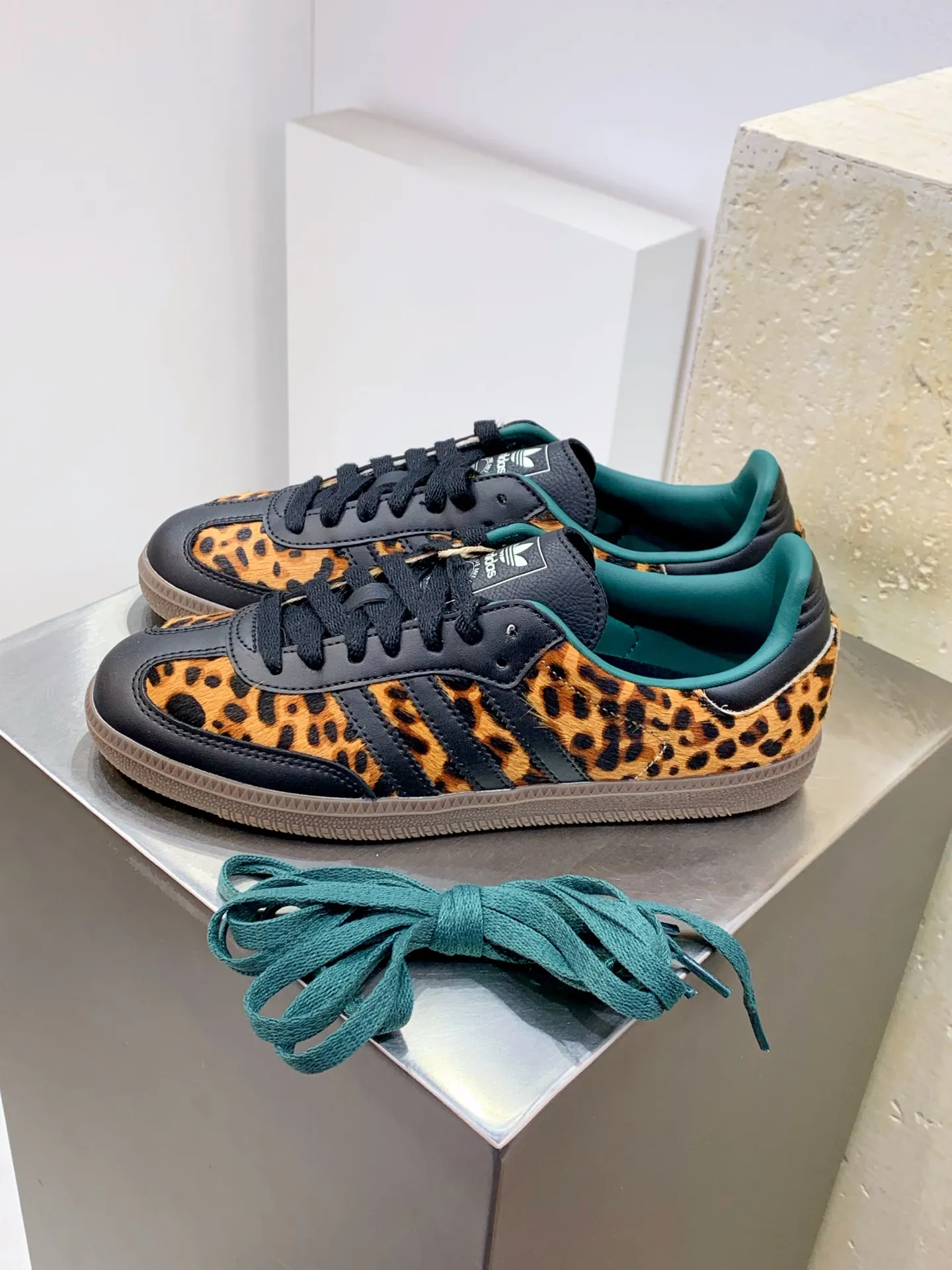 Adidas Originals Gazelle Indoor Leopard Black Green –  Replica Shoes Effortless 502