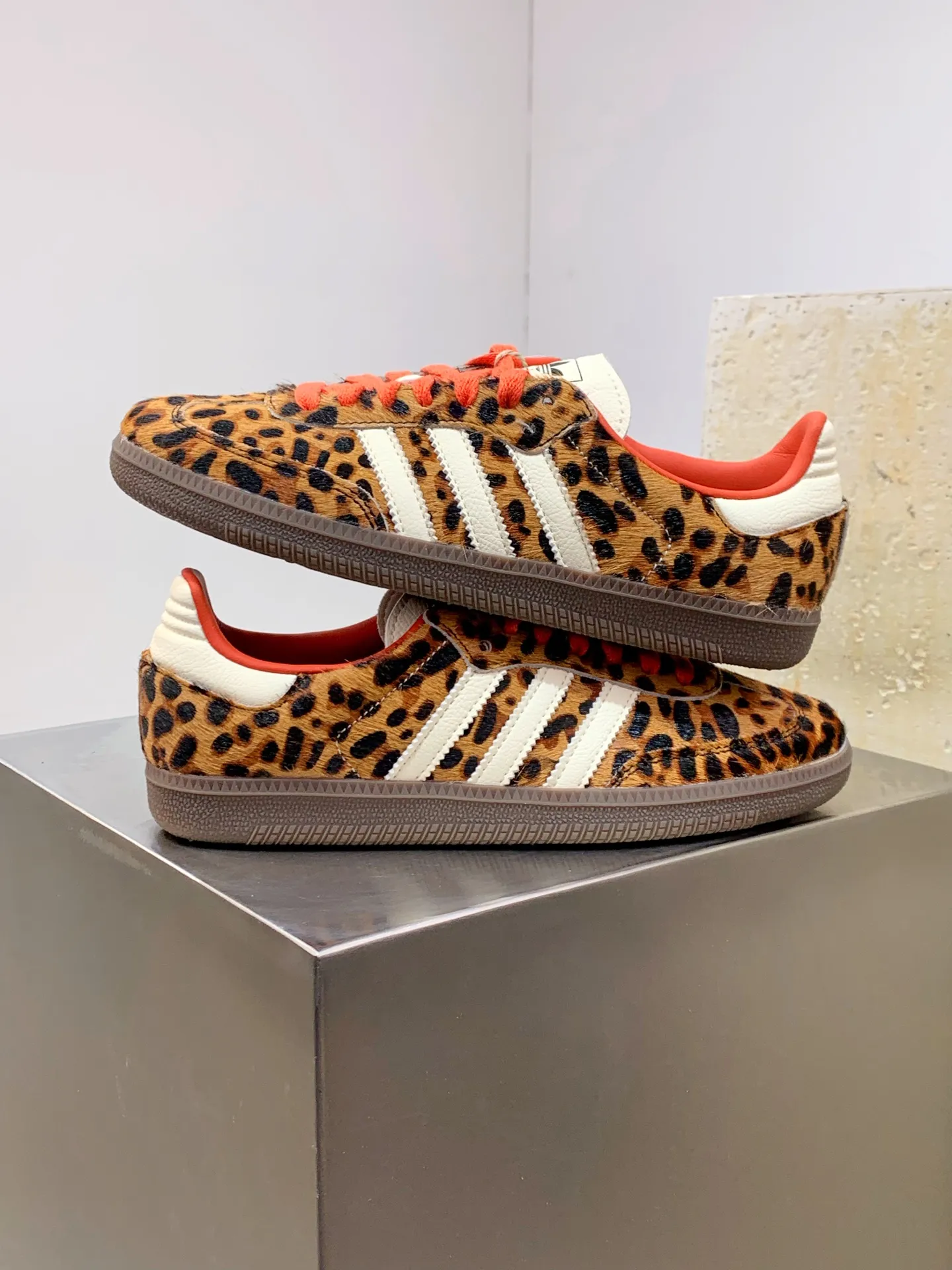 Adidas Originals Gazelle Indoor Leopard Red –  Replica Adidas Shoes Youthful 499