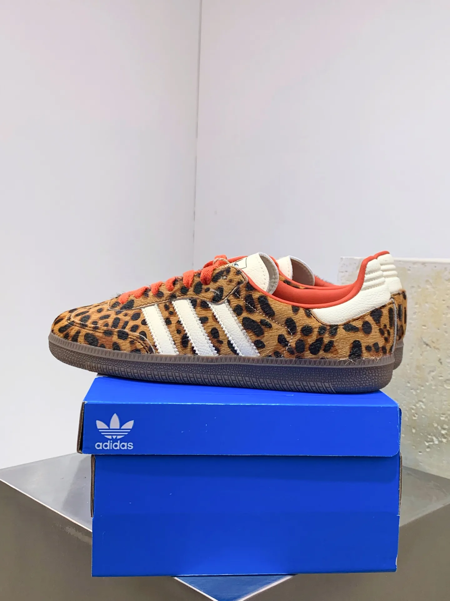 Adidas Originals Gazelle Indoor Leopard Red –  Replica Adidas Shoes Youthful 499