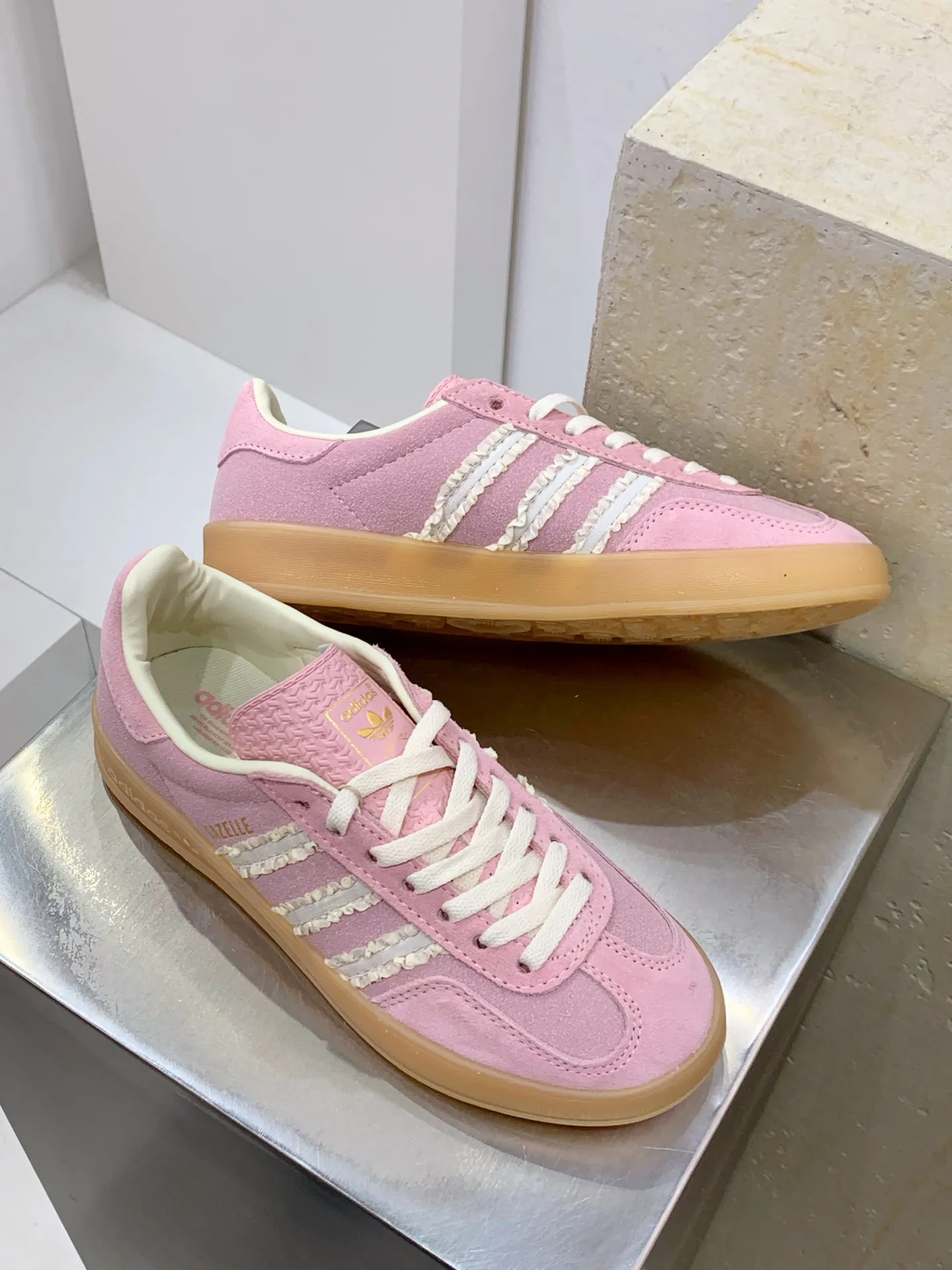 Adidas Originals Gazelle Indoor Pink Suede –  Replica Adidas Shoes TopPick 512