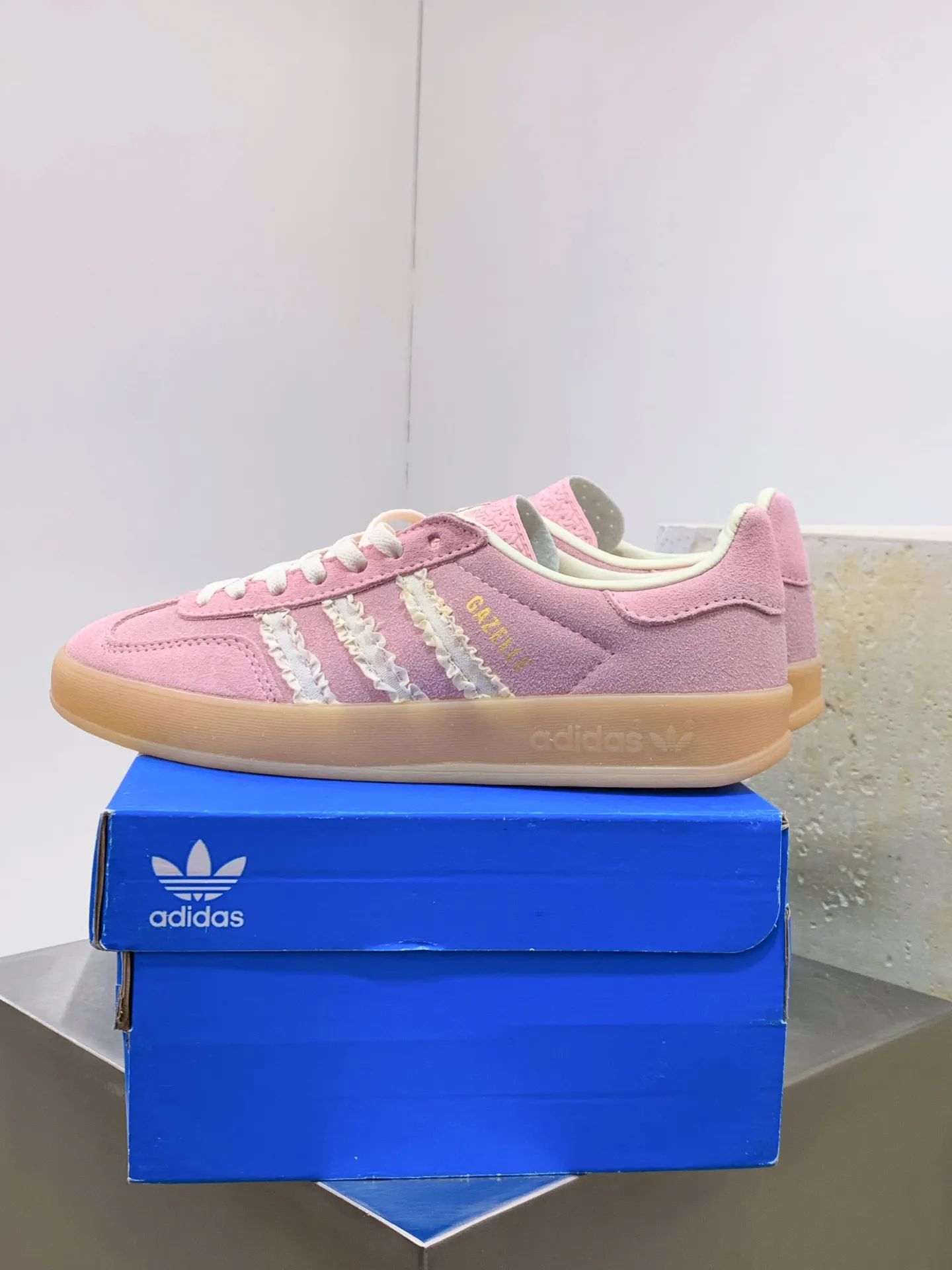 Adidas Originals Gazelle Indoor Pink Suede –  Replica Adidas Shoes TopPick 512