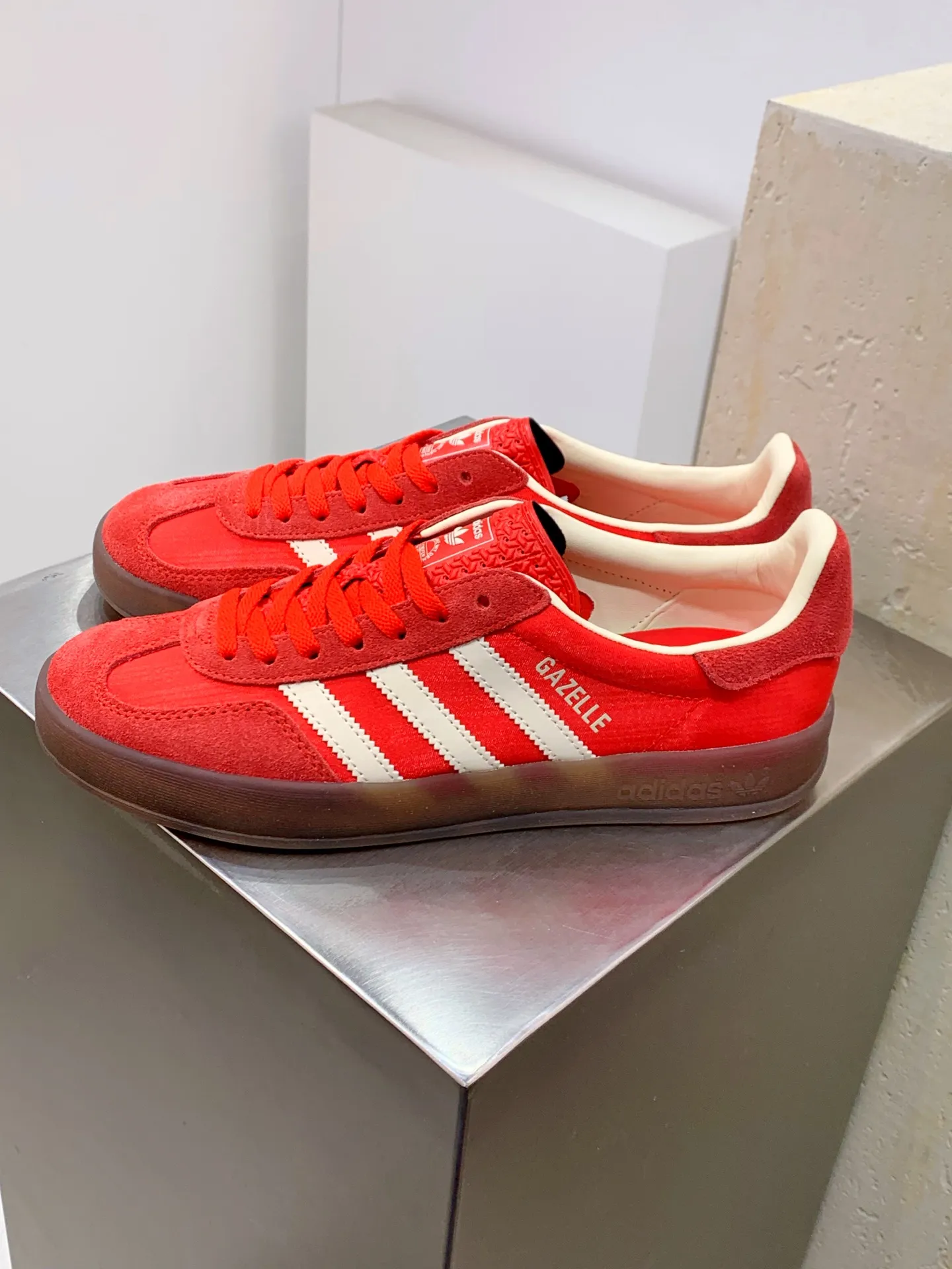 Adidas Originals Gazelle Indoor Red Sneakers – Replica Adidas Shoes Comfortable 495