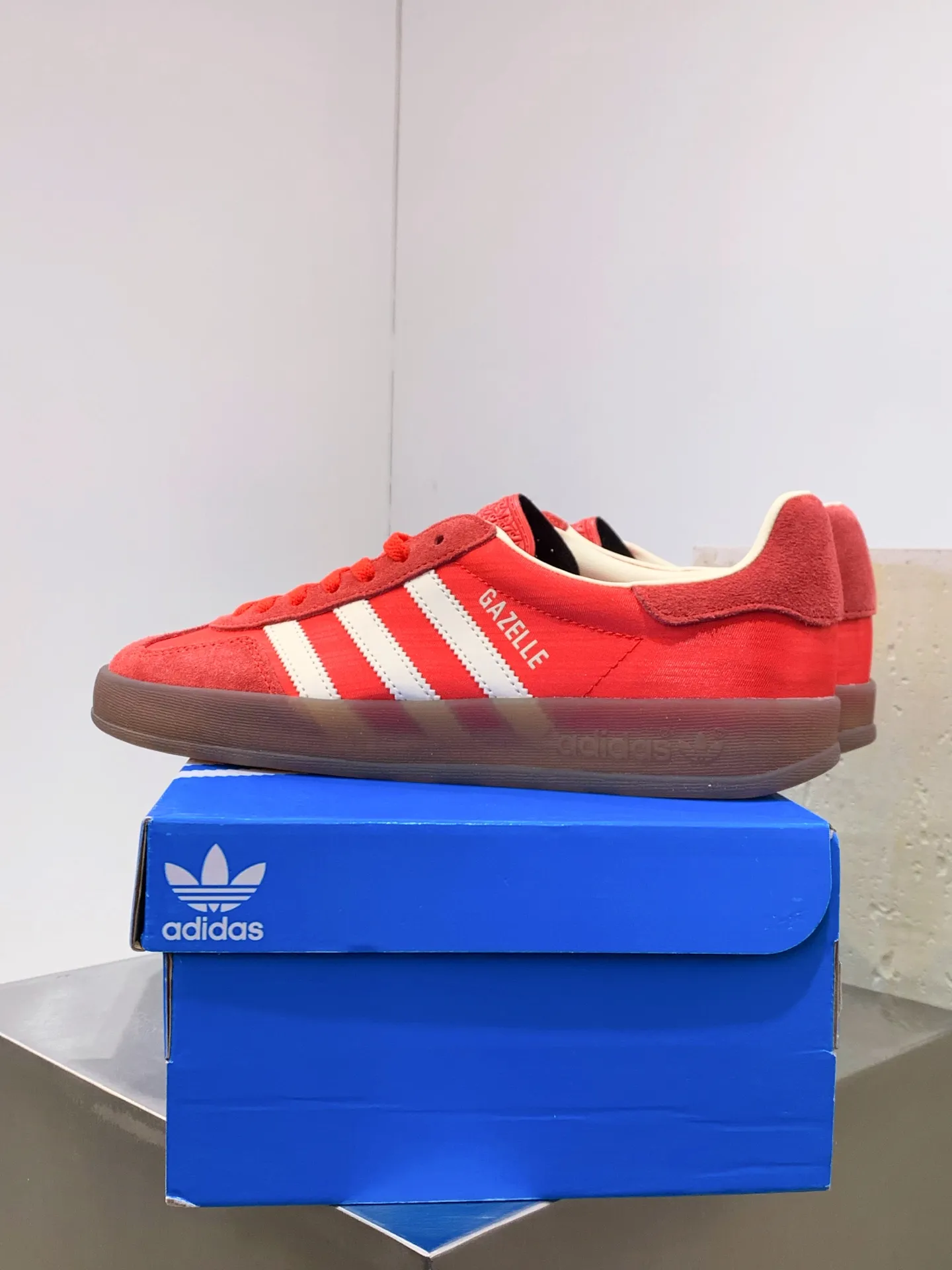 Adidas Originals Gazelle Indoor Red Sneakers – Replica Adidas Shoes Comfortable 495