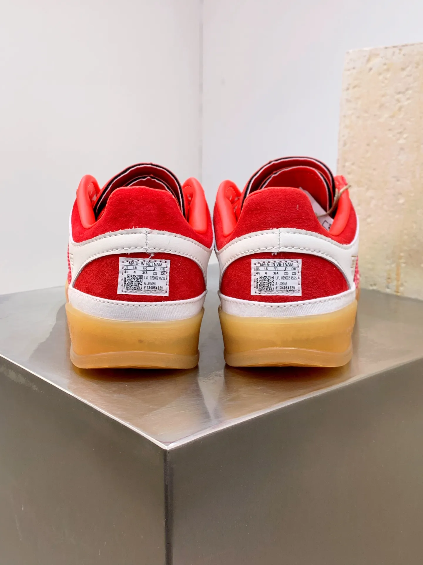 Trendsetting Adidas Originals Gazelle Indoor Red White Low – Replica Adidas Shoes 500