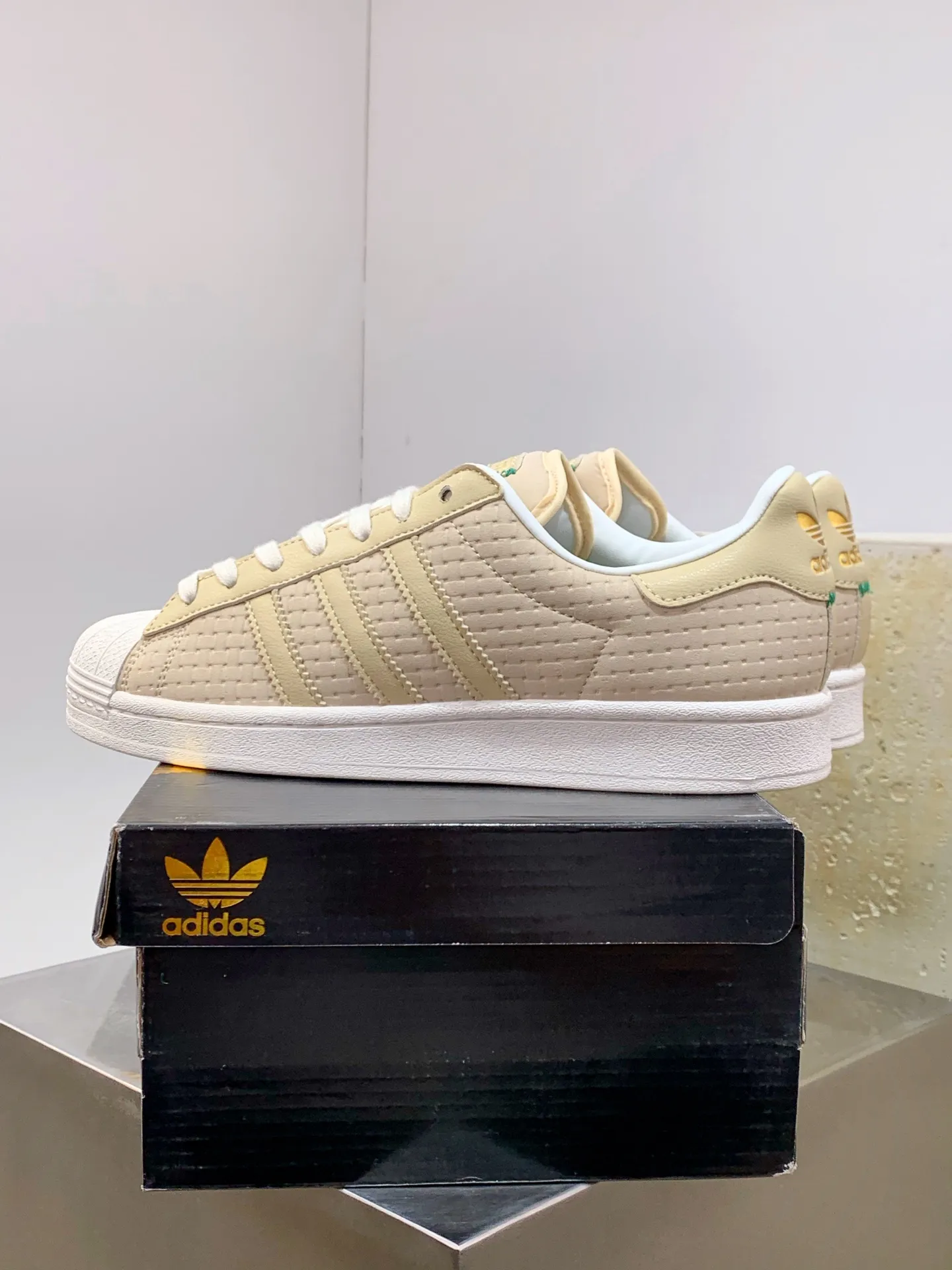 Durable Adidas Originals Superstar 2 Beige Sneakers –  Adidas Replica Shoes 538