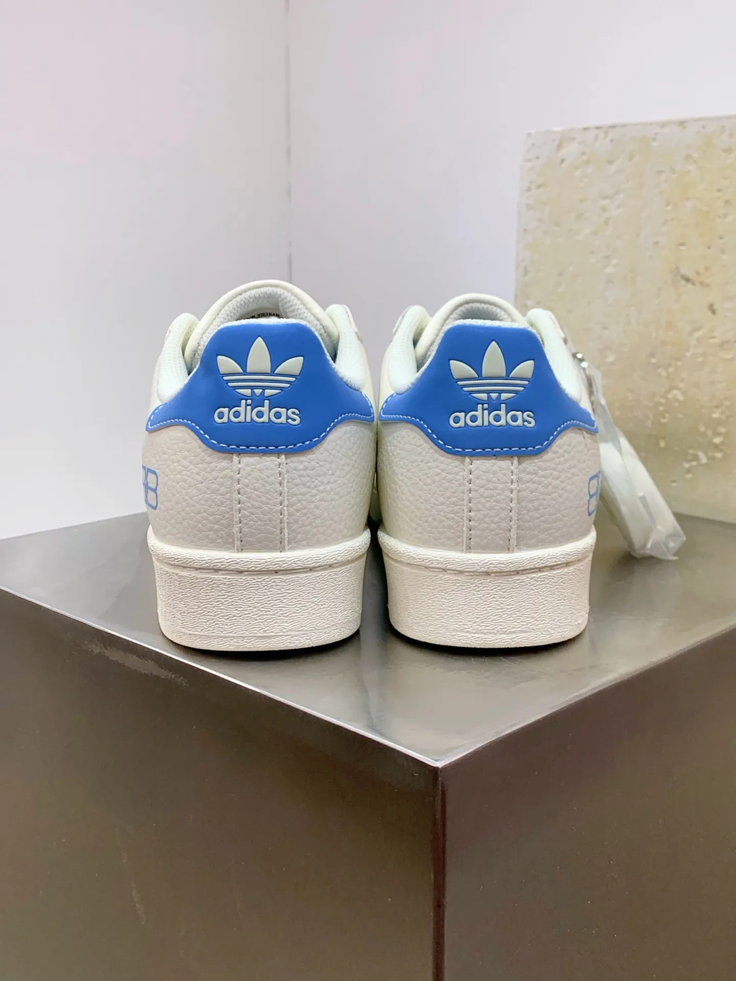 Adidas Originals Superstar Balenciaga White Blue Replica Shoes TimelessDesign 554