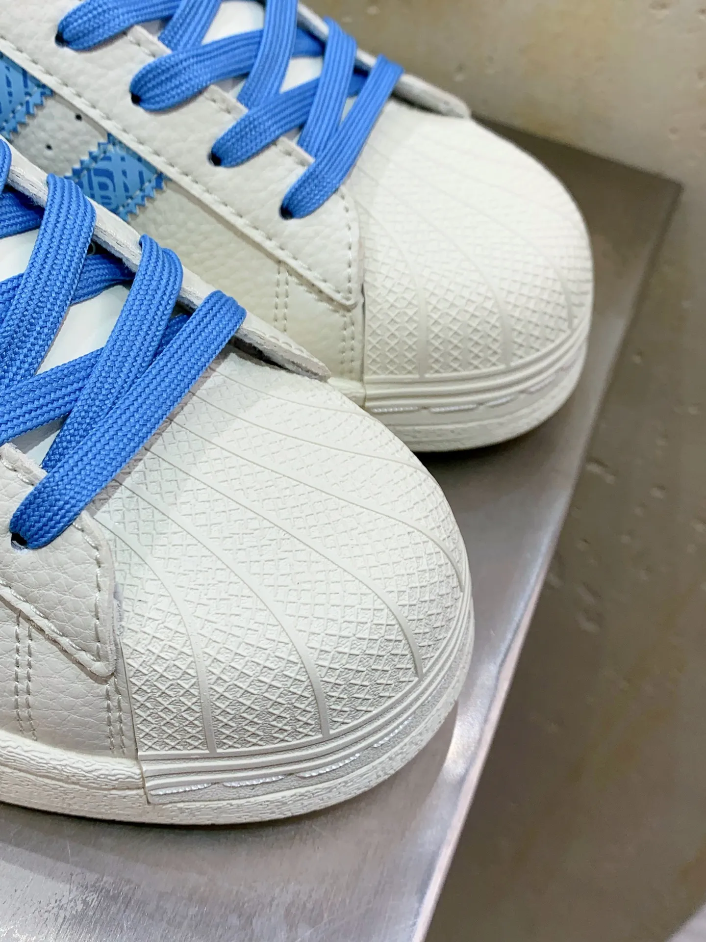 Adidas Originals Superstar Balenciaga White Blue Replica Shoes TimelessDesign 554