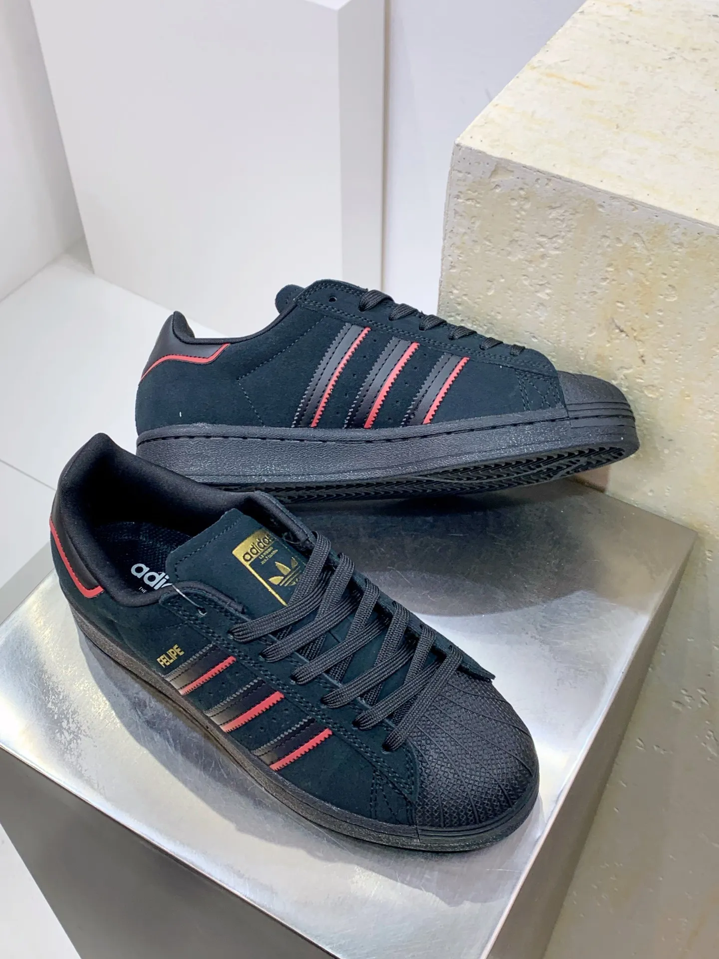 Adidas Originals Superstar Black Low Top Replica Shoes UrbanStyle 546
