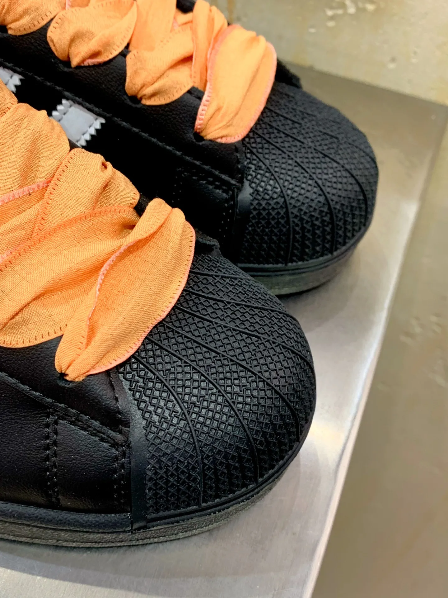 Packable Adidas Originals Superstar Black Orange Replica Shoes 562