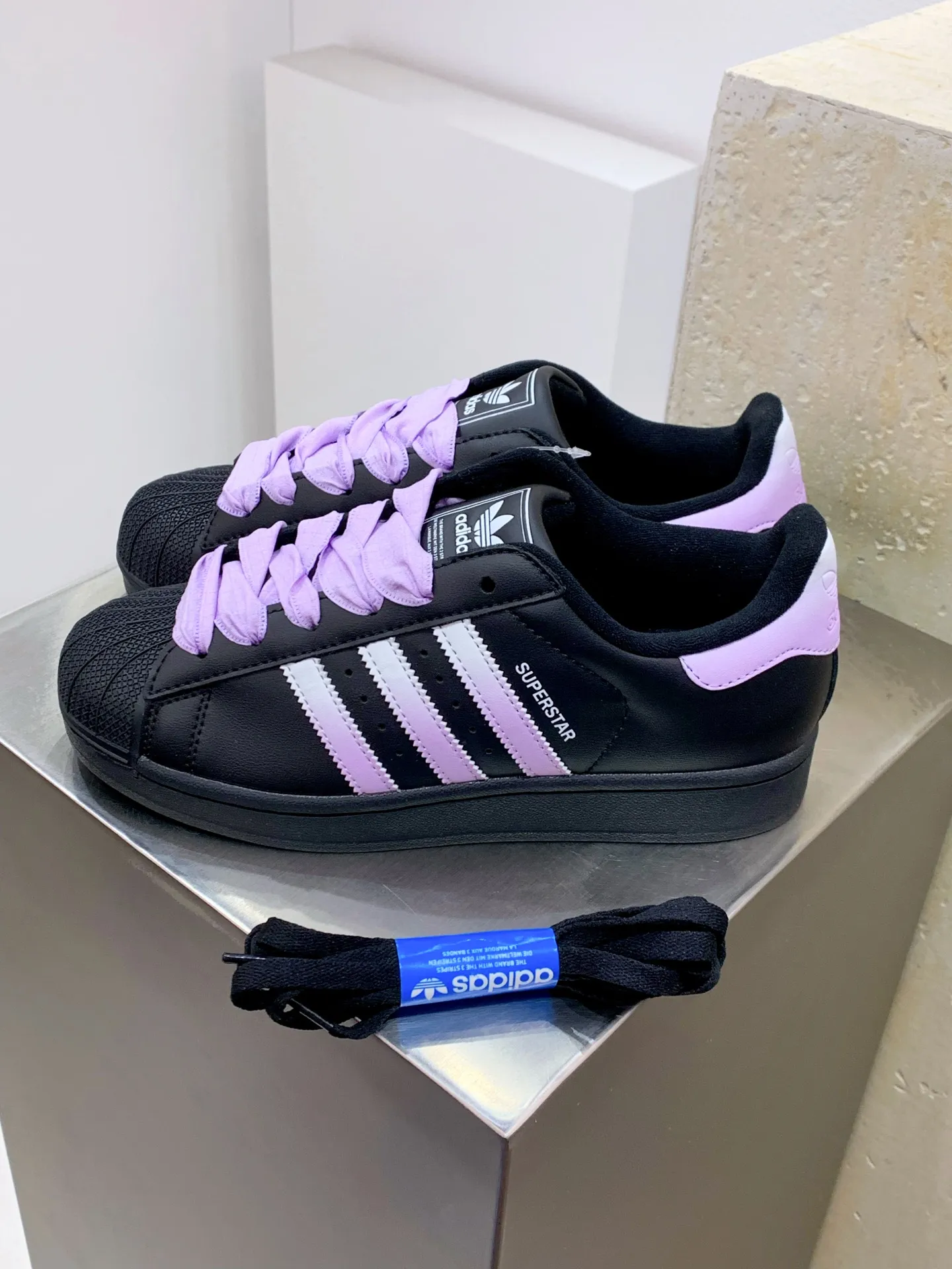 Supportive Adidas Originals Superstar Black Purple Low –  Replica Adidas Shoes 561