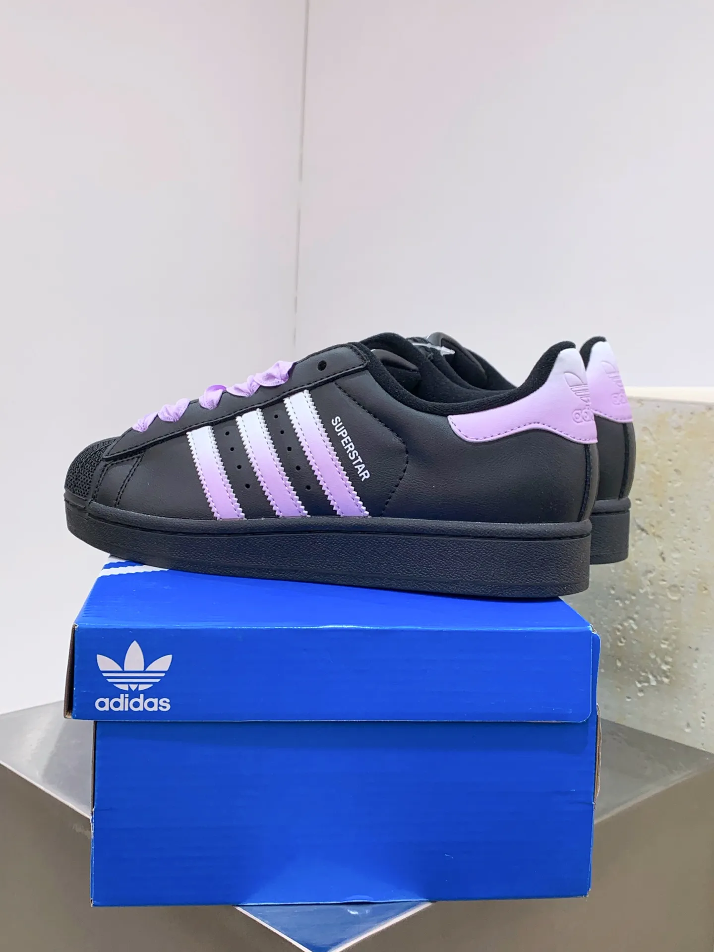 Supportive Adidas Originals Superstar Black Purple Low –  Replica Adidas Shoes 561