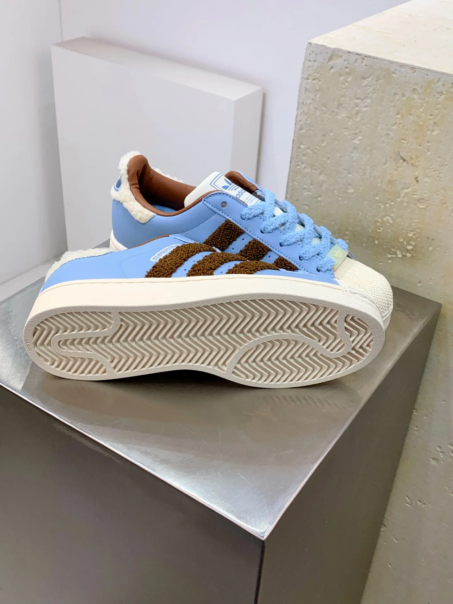 Adidas Originals Superstar Blue Brown Replica Shoes –  Adidas Replica WrinkleFree 536