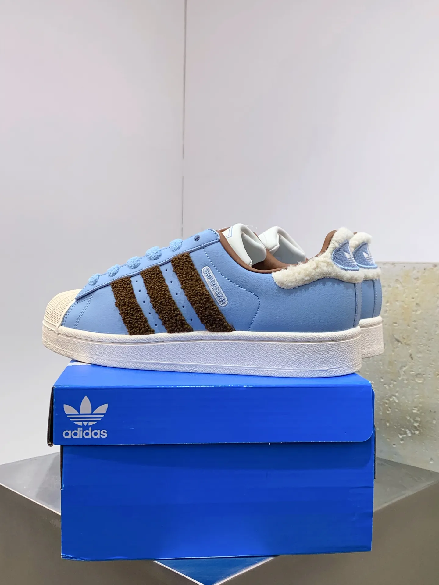 Adidas Originals Superstar Blue Brown Replica Shoes –  Adidas Replica WrinkleFree 536