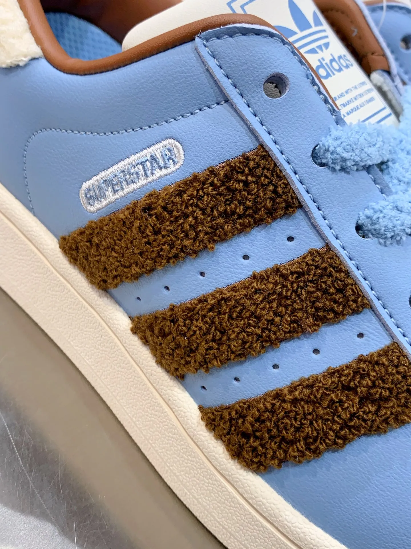 Adidas Originals Superstar Blue Brown Replica Shoes –  Adidas Replica WrinkleFree 536
