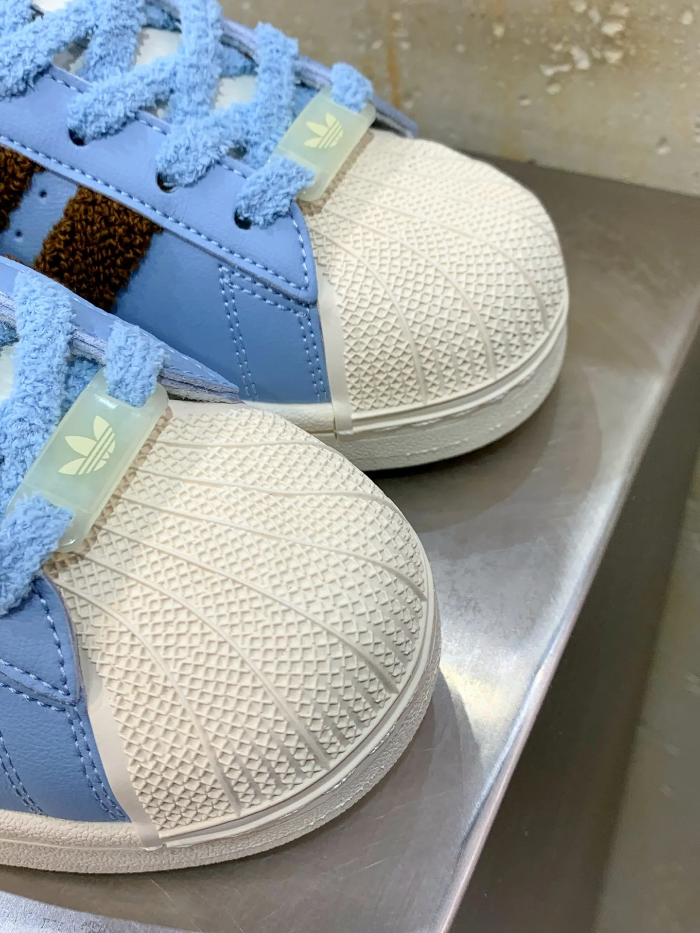 Adidas Originals Superstar Blue Brown Replica Shoes –  Adidas Replica WrinkleFree 536
