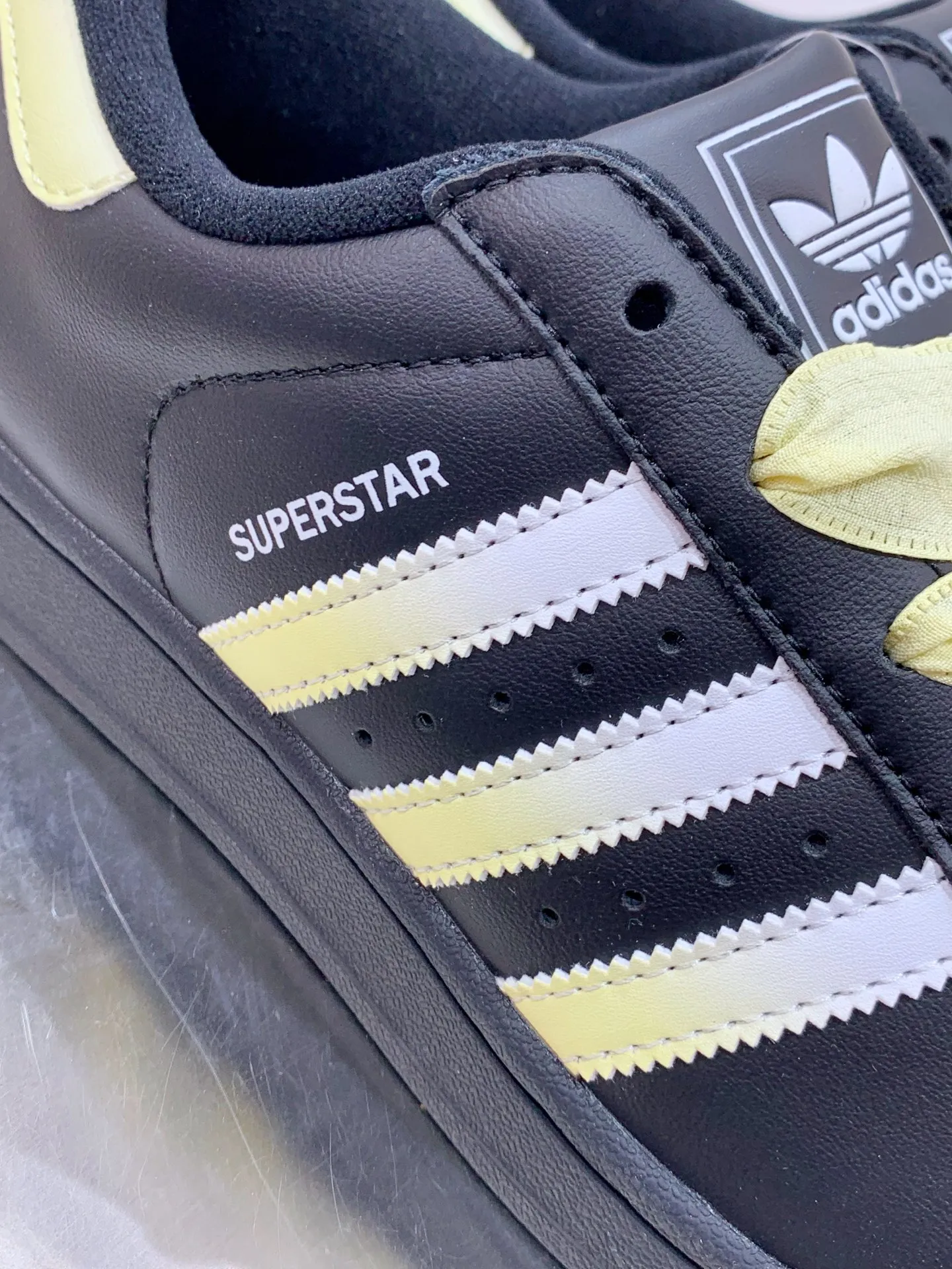 SunProtective Adidas Originals Superstar Core Black Yellow –  Replica Shoes 560