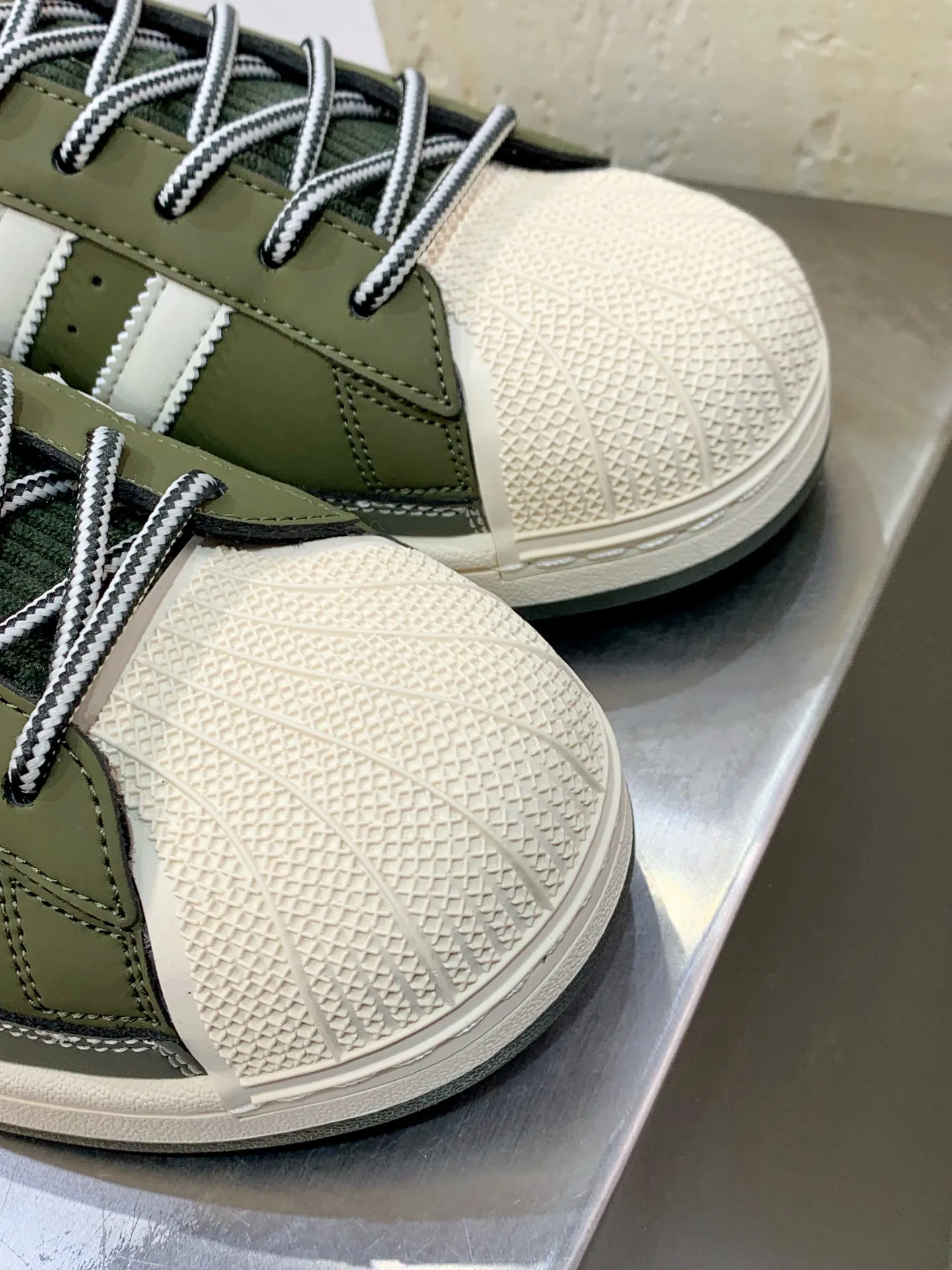 Adidas Originals Superstar Green Shell Toe Replica Shoes Refined 525