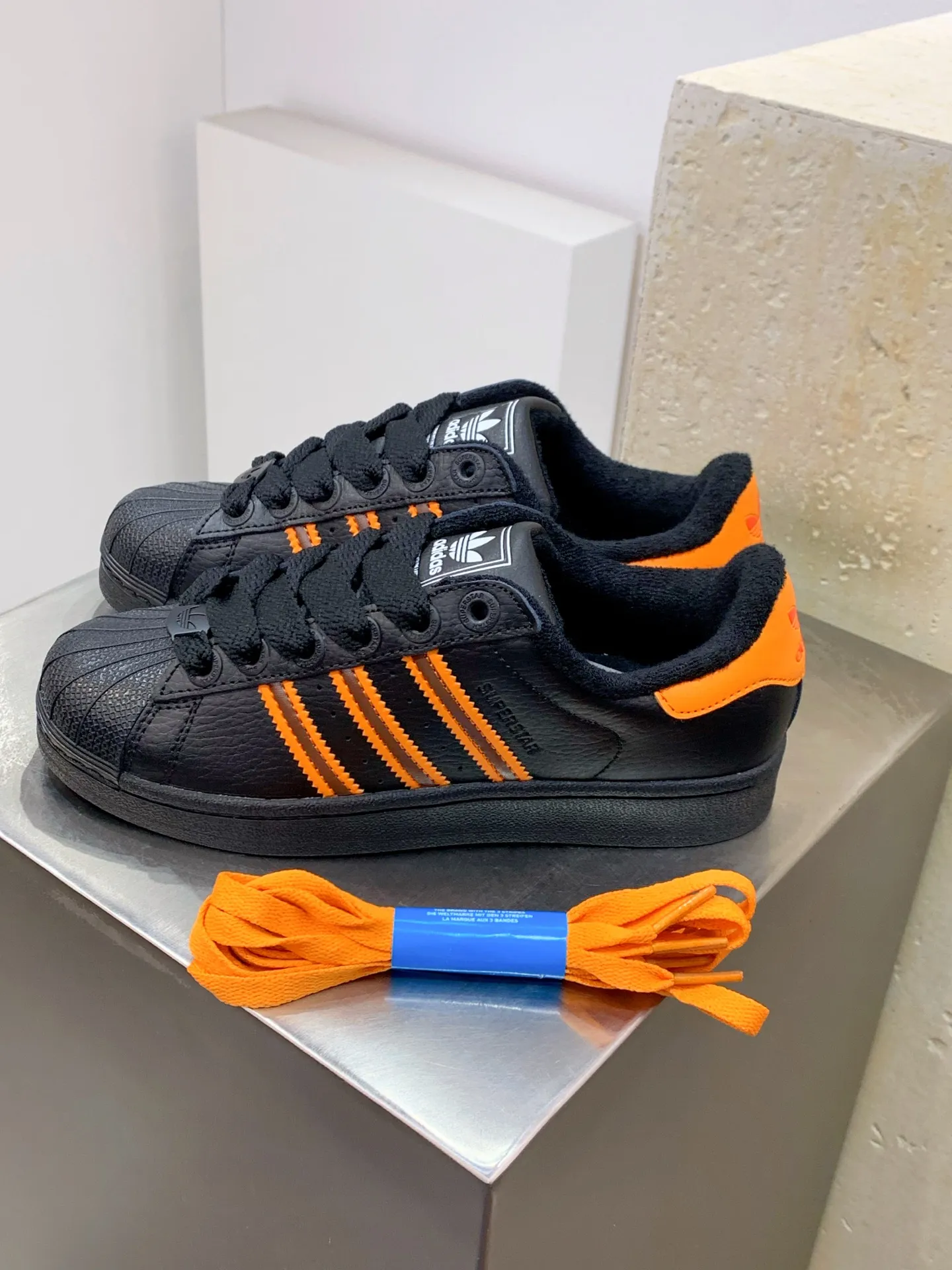 Adidas Originals Superstar II Black Orange Replica Shoes –  Rep Sneakers Flexible 542
