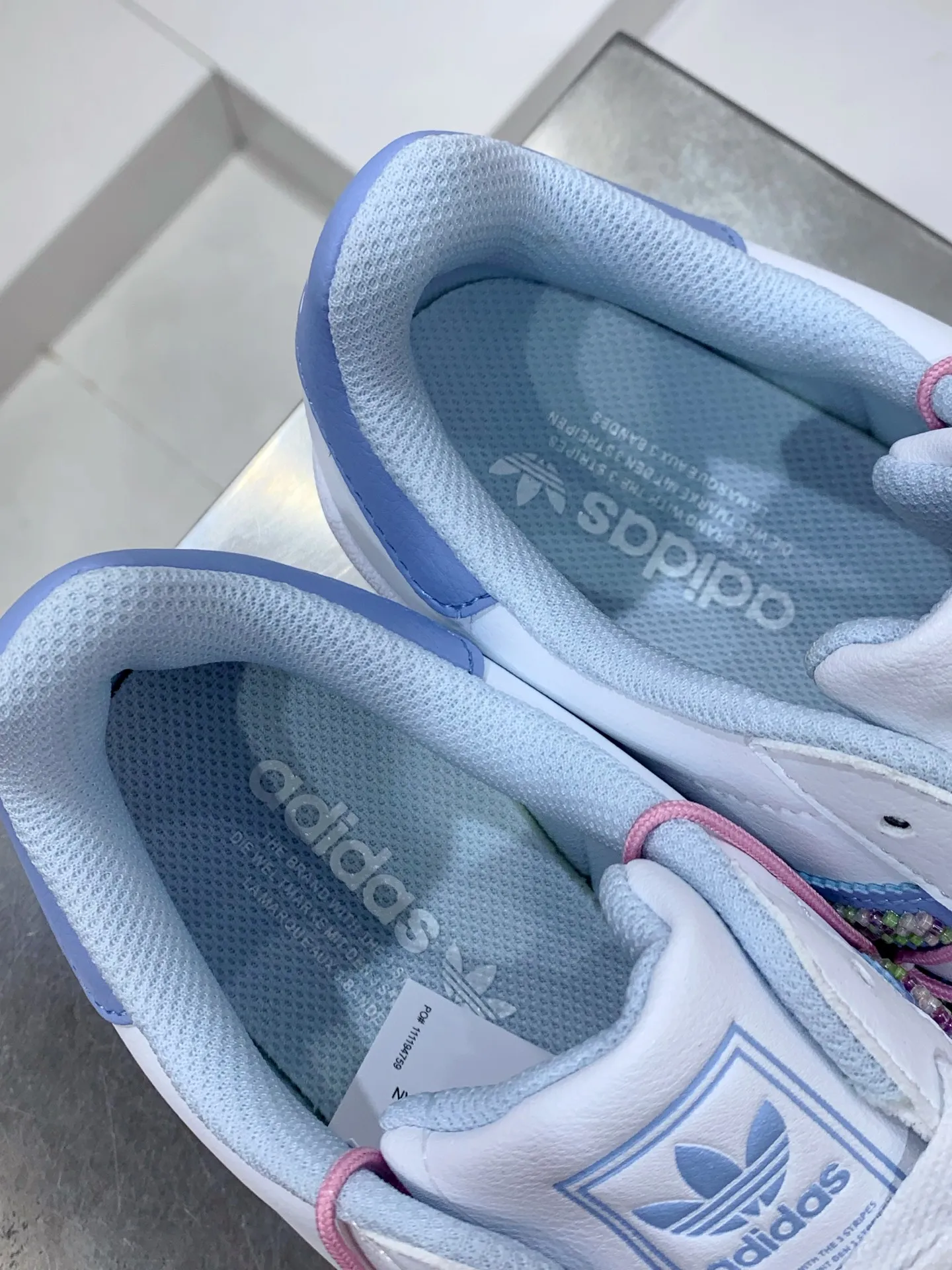 Trendsetting Adidas Originals Superstar II White Blue Low – Replica Adidas Shoes 555