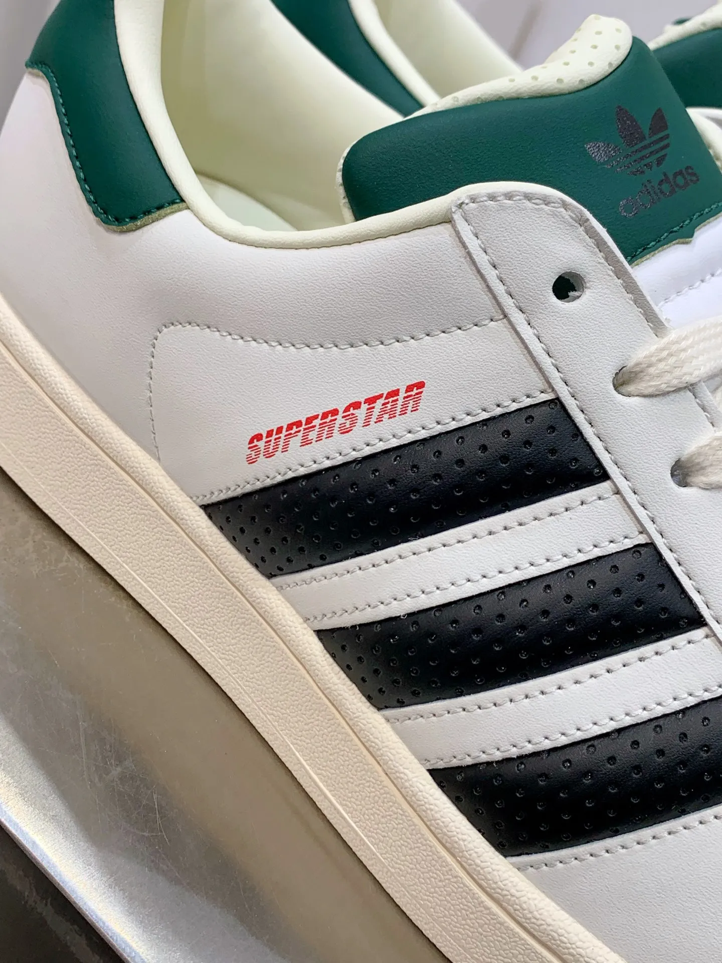 Adidas Originals Superstar II White Green  Replica Shoes Fashionable 518
