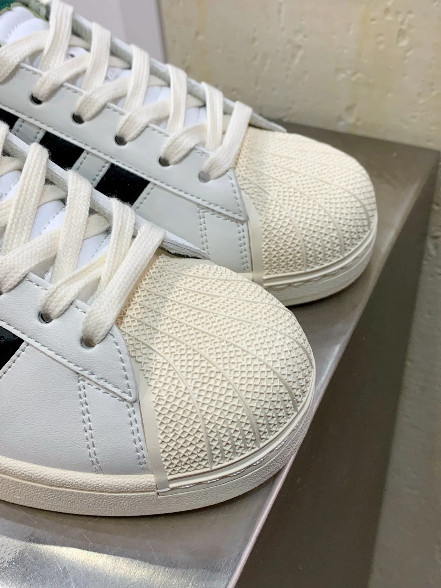 Adidas Originals Superstar II White Green  Replica Shoes Fashionable 518