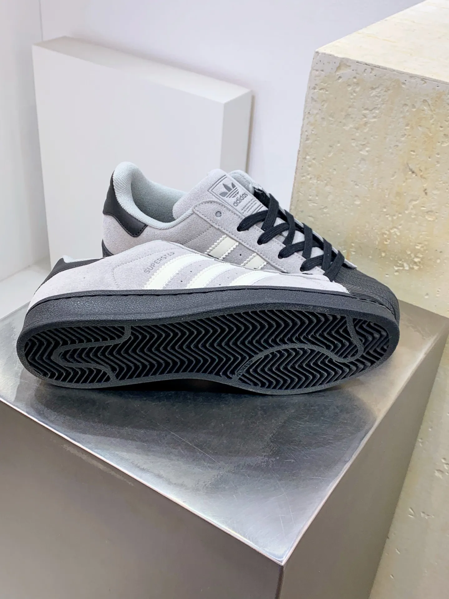 Adidas Originals Superstar JQ3222 Grey Black Low – Replica Adidas Shoes Casual 543