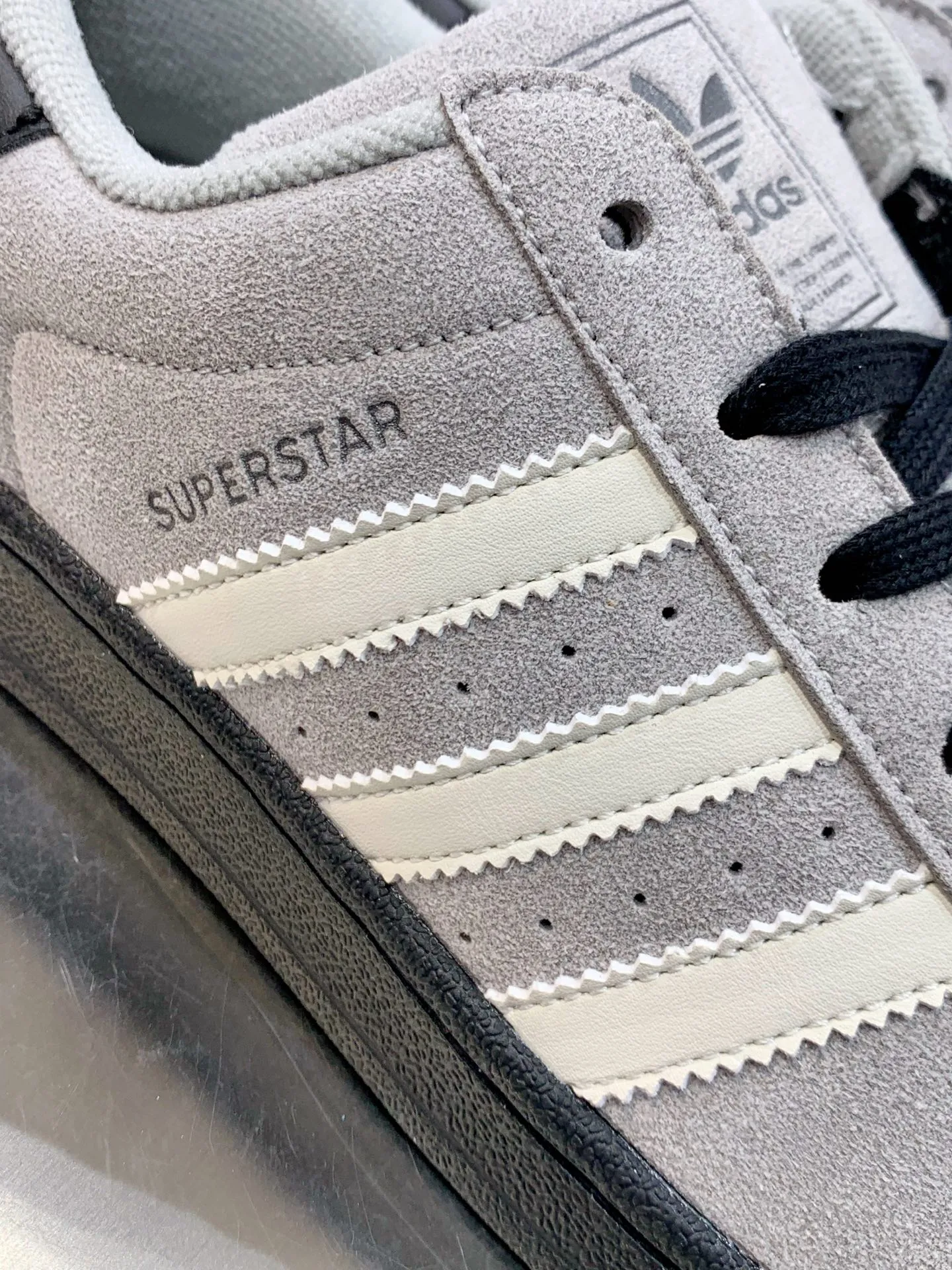 Adidas Originals Superstar JQ3222 Grey Black Low – Replica Adidas Shoes Casual 543