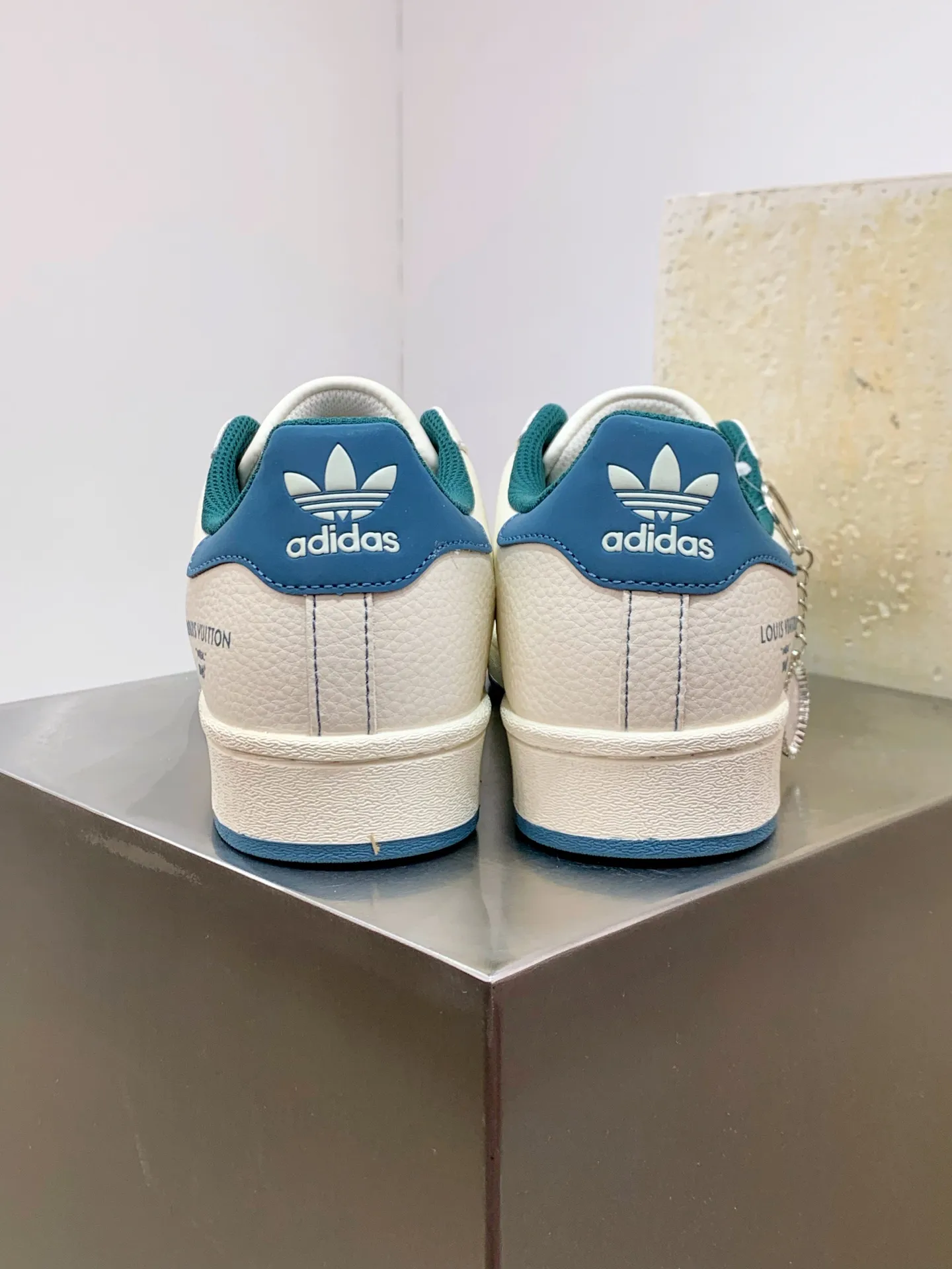 Refined Adidas Originals Superstar Louis Vuitton Blue White Replica Shoes 557