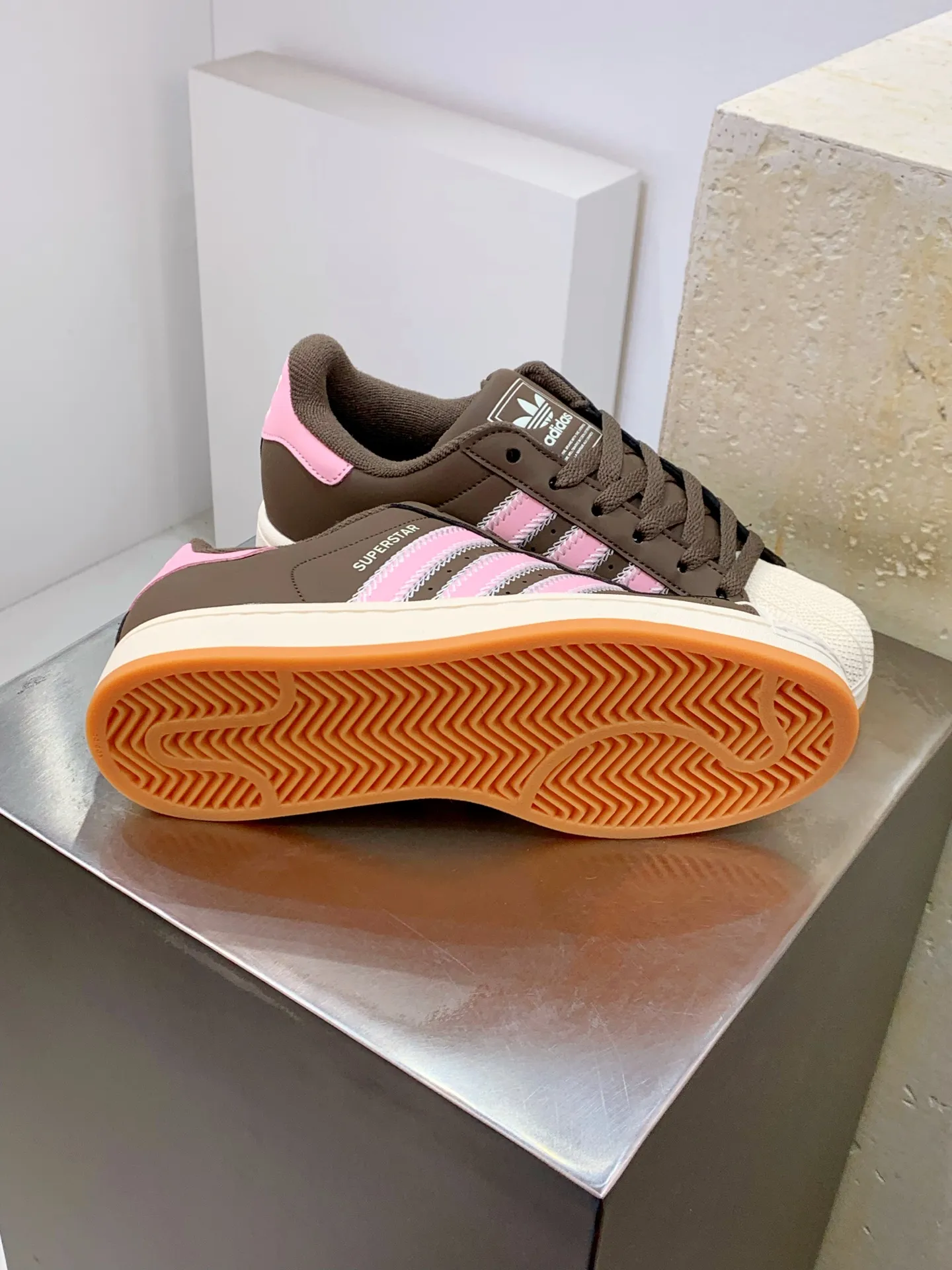 GoAnywhere Adidas Originals Superstar Low Top Sneakers Brown Pink – Replica Adidas Shoes 532