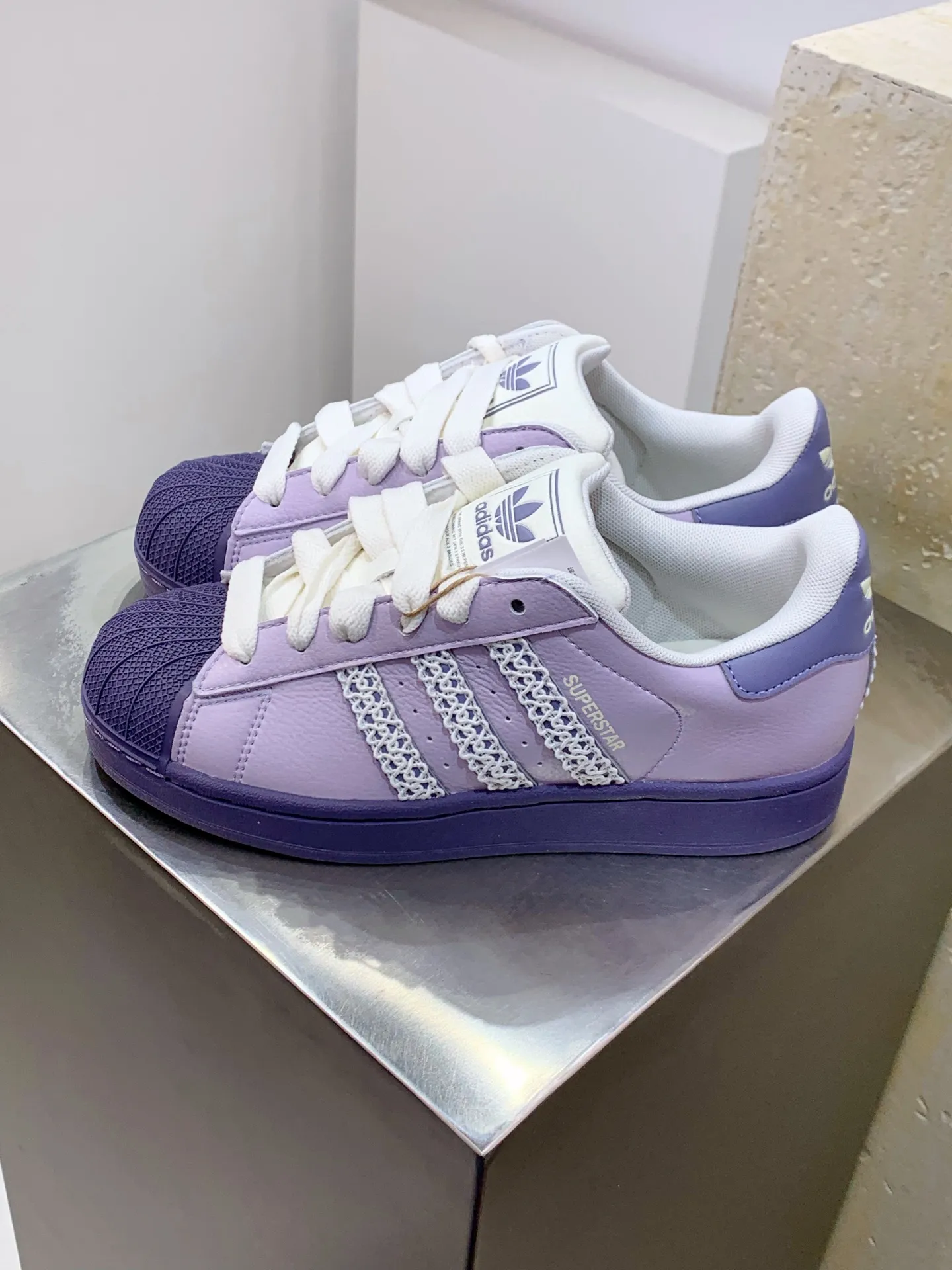 Adidas Originals Superstar Purple Low Top Replica Shoes Durable 531