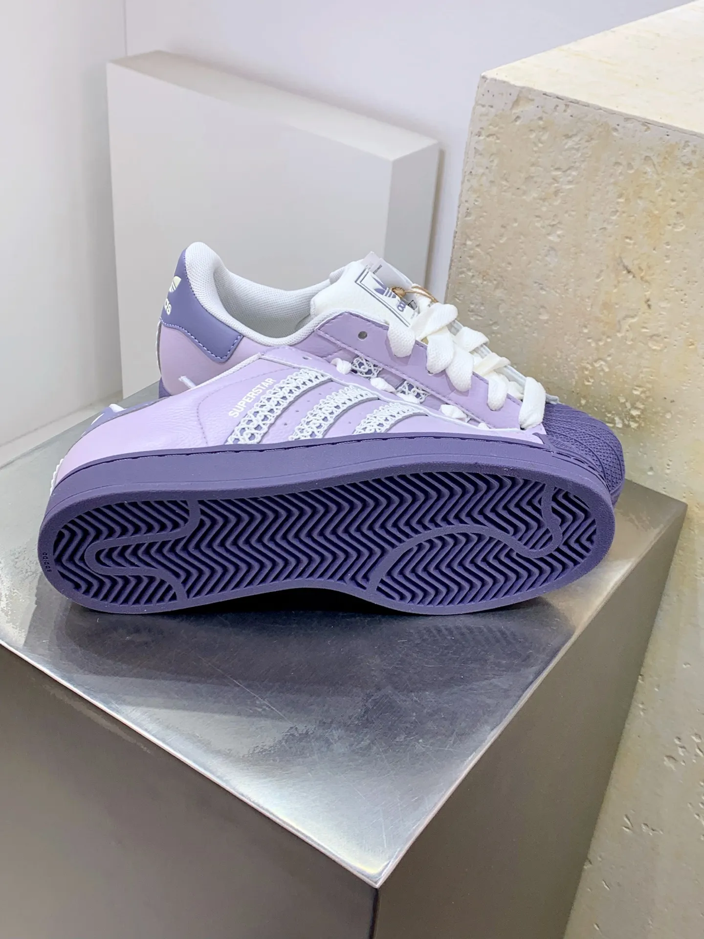 Adidas Originals Superstar Purple Low Top Replica Shoes Durable 531