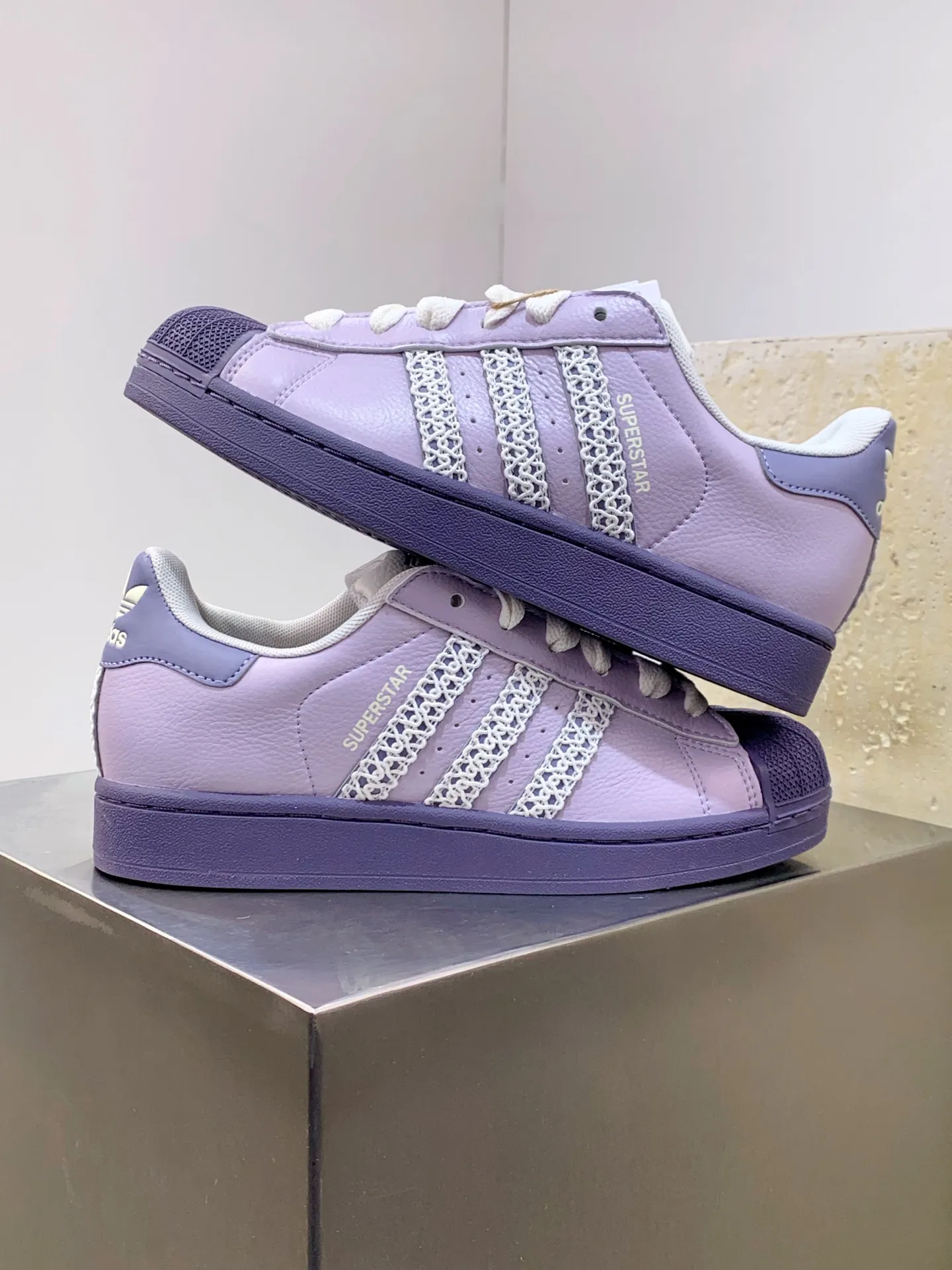 Adidas Originals Superstar Purple Low Top Replica Shoes Durable 531