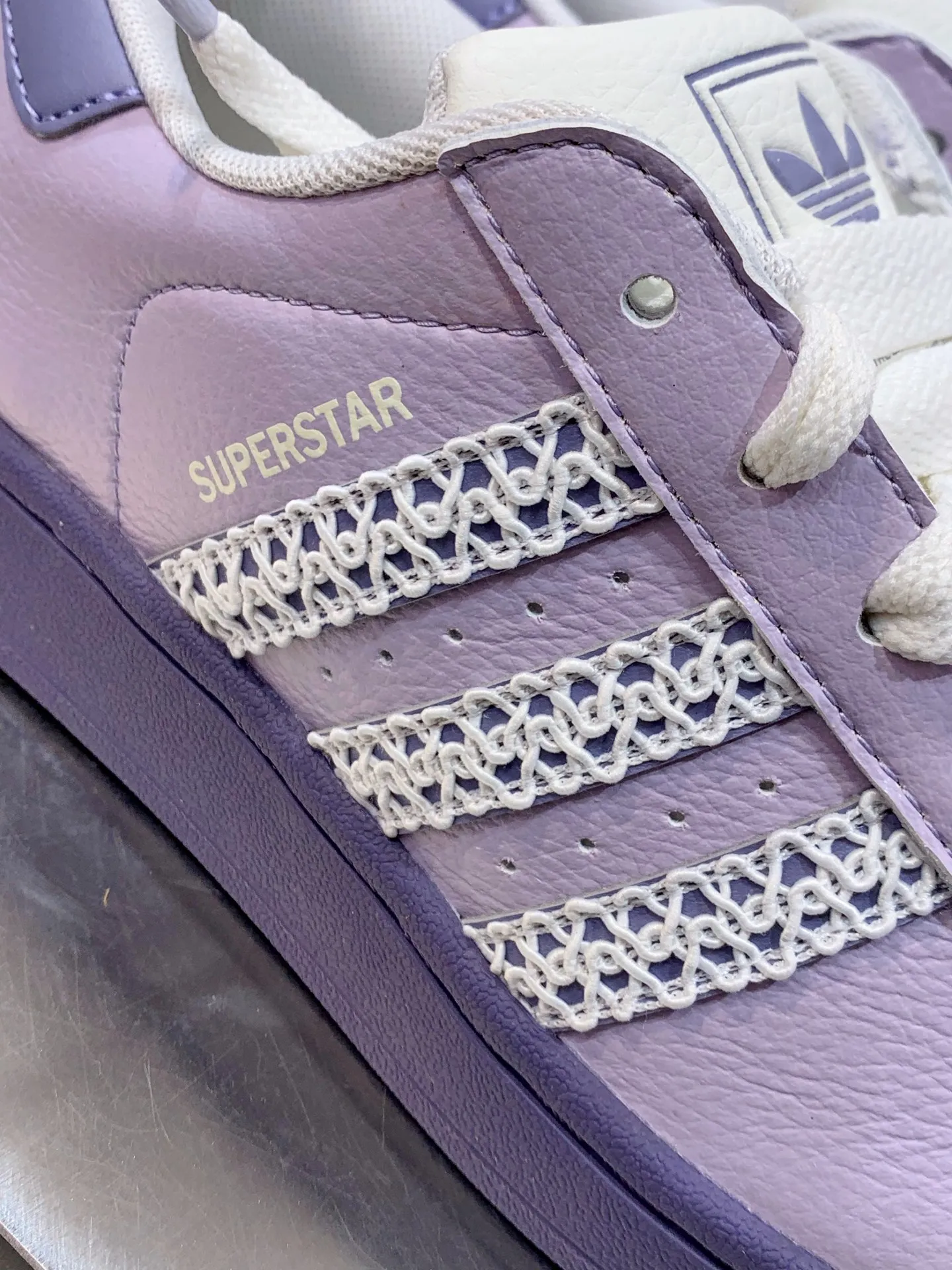 Adidas Originals Superstar Purple Low Top Replica Shoes Durable 531