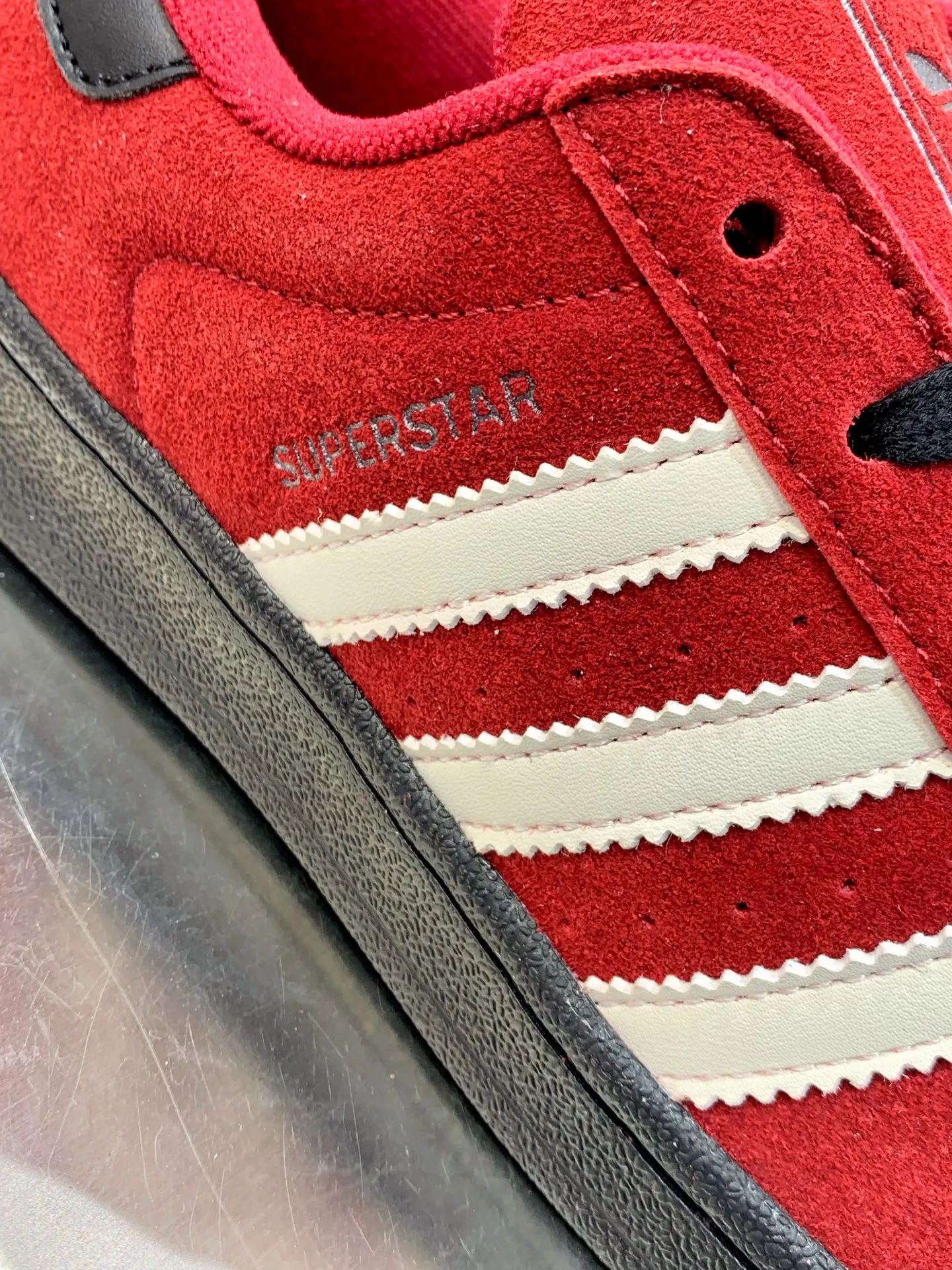Adidas Originals Superstar Red Black Replica Shoes – Adidas Replica Sneakers Bold 544