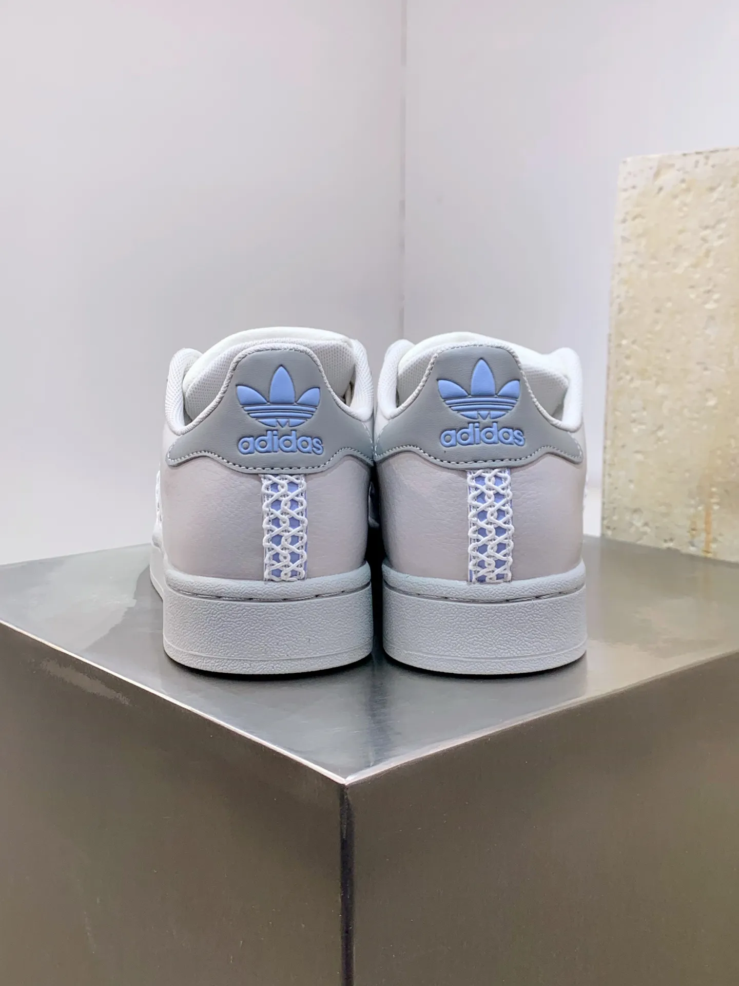 Adidas Originals Superstar Shell Toe White Blue –  Replica Adidas Shoes UrbanChic 533