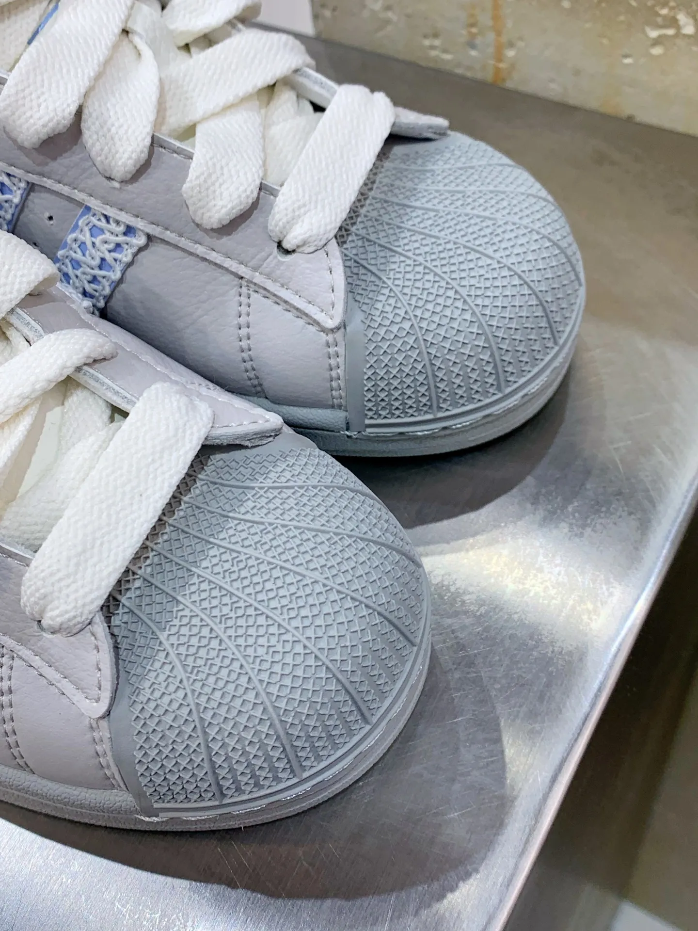 Adidas Originals Superstar Shell Toe White Blue –  Replica Adidas Shoes UrbanChic 533