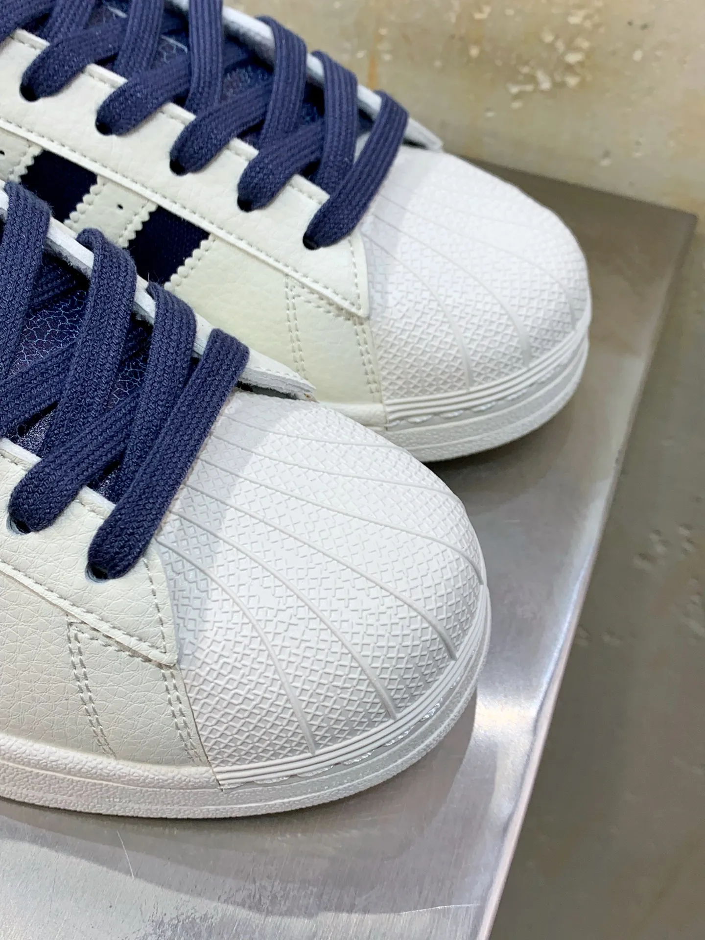 Adidas Originals Superstar Shell Toe White Navy –  Replica Adidas Shoes HighQuality 547