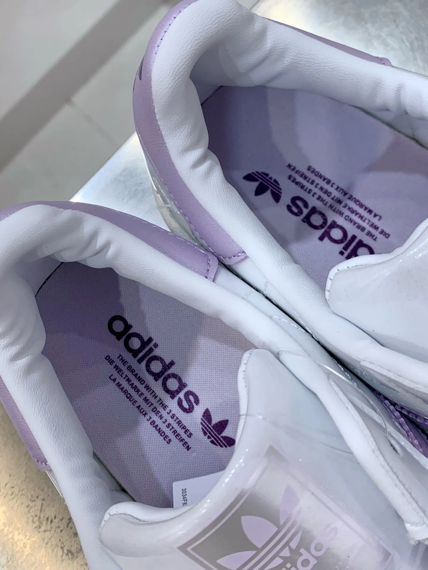 SoftTouch Adidas Originals Superstar White Purple Low Top Replica Shoes 527