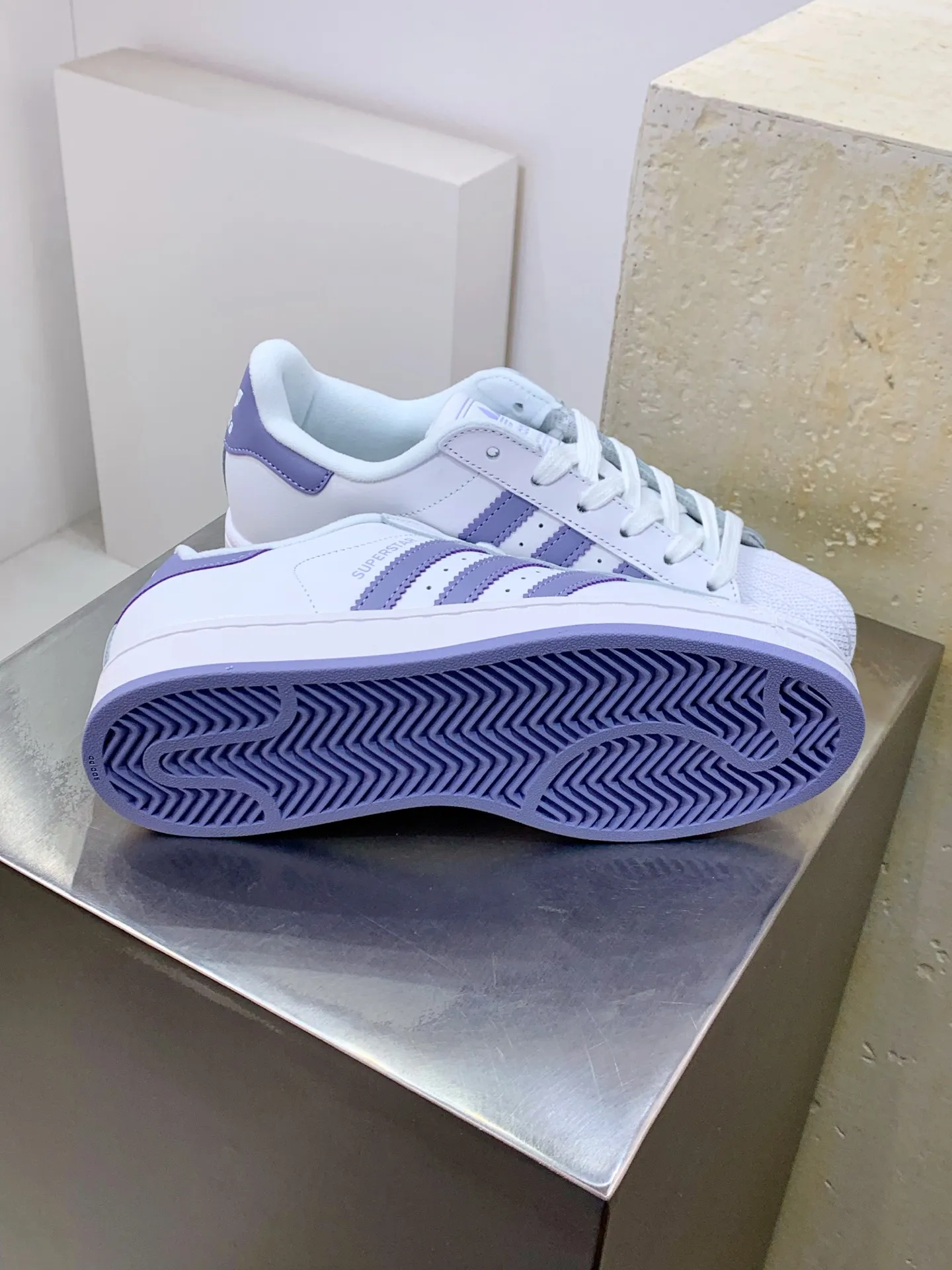 Elegant Adidas Originals Superstar White Purple Replica Shoes –  Adidas Replica 537
