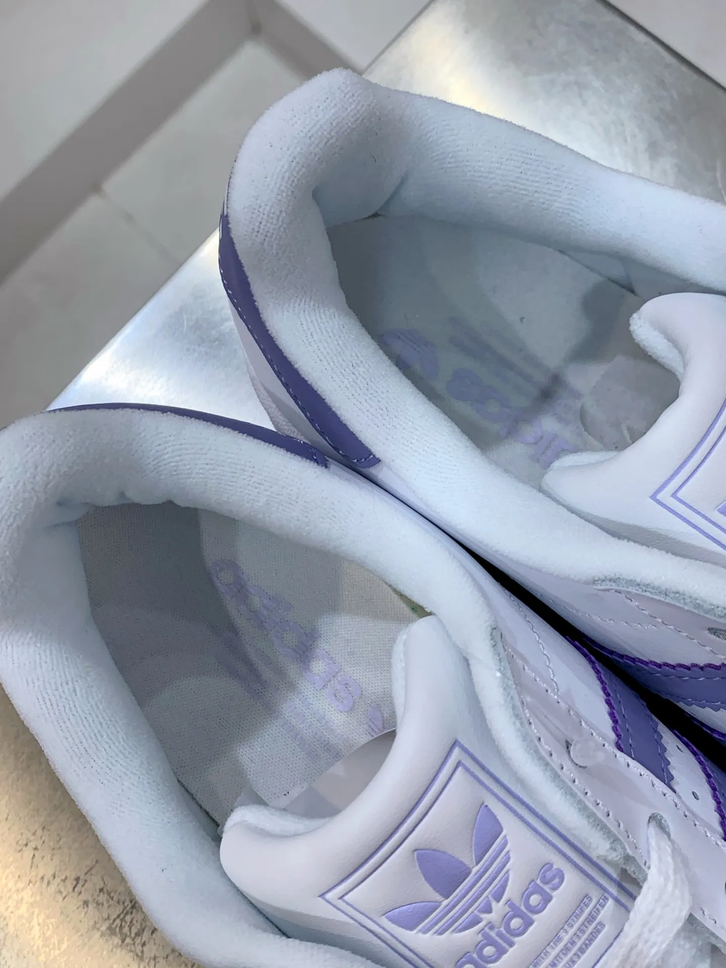 Elegant Adidas Originals Superstar White Purple Replica Shoes –  Adidas Replica 537