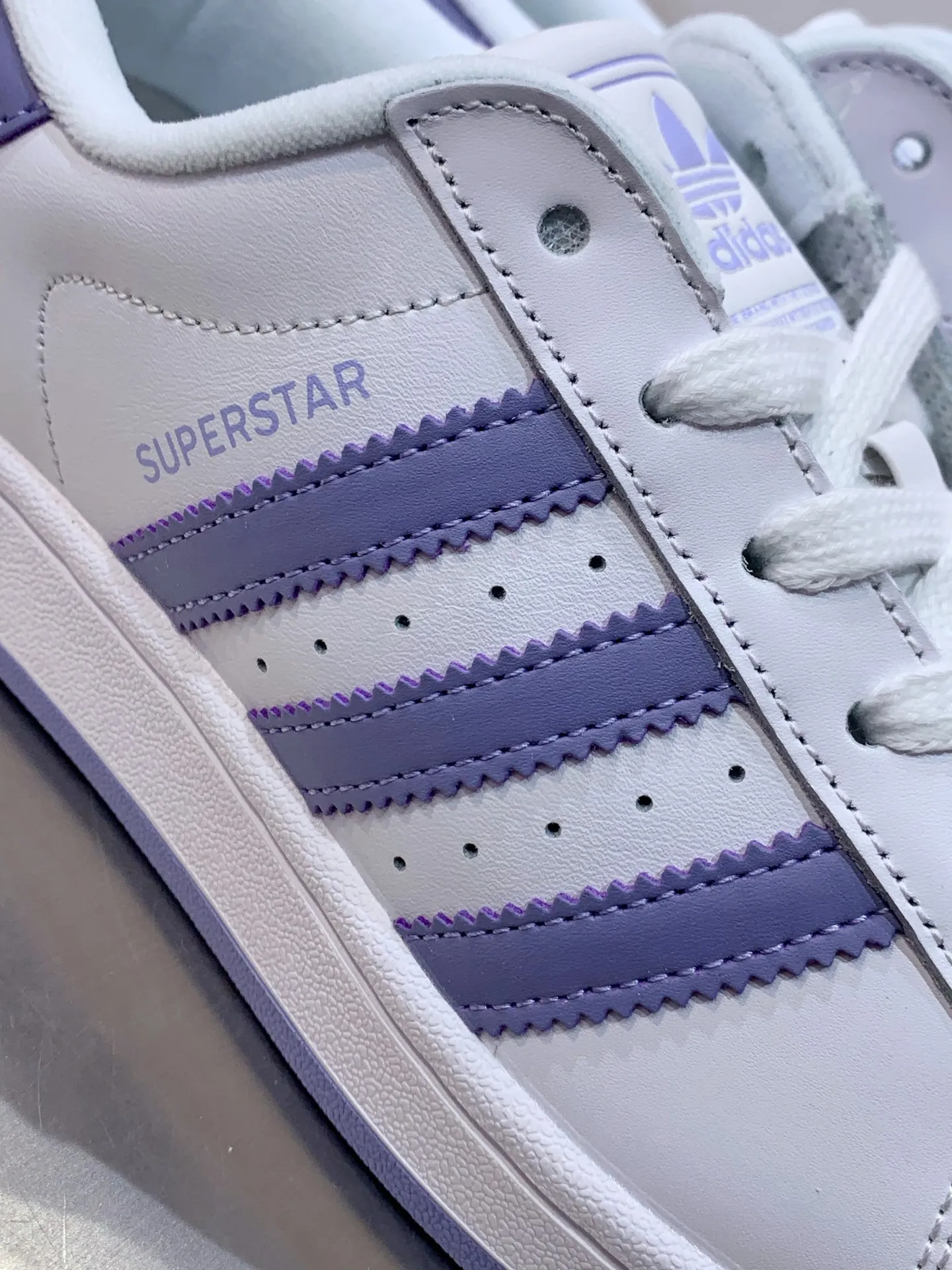 Elegant Adidas Originals Superstar White Purple Replica Shoes –  Adidas Replica 537