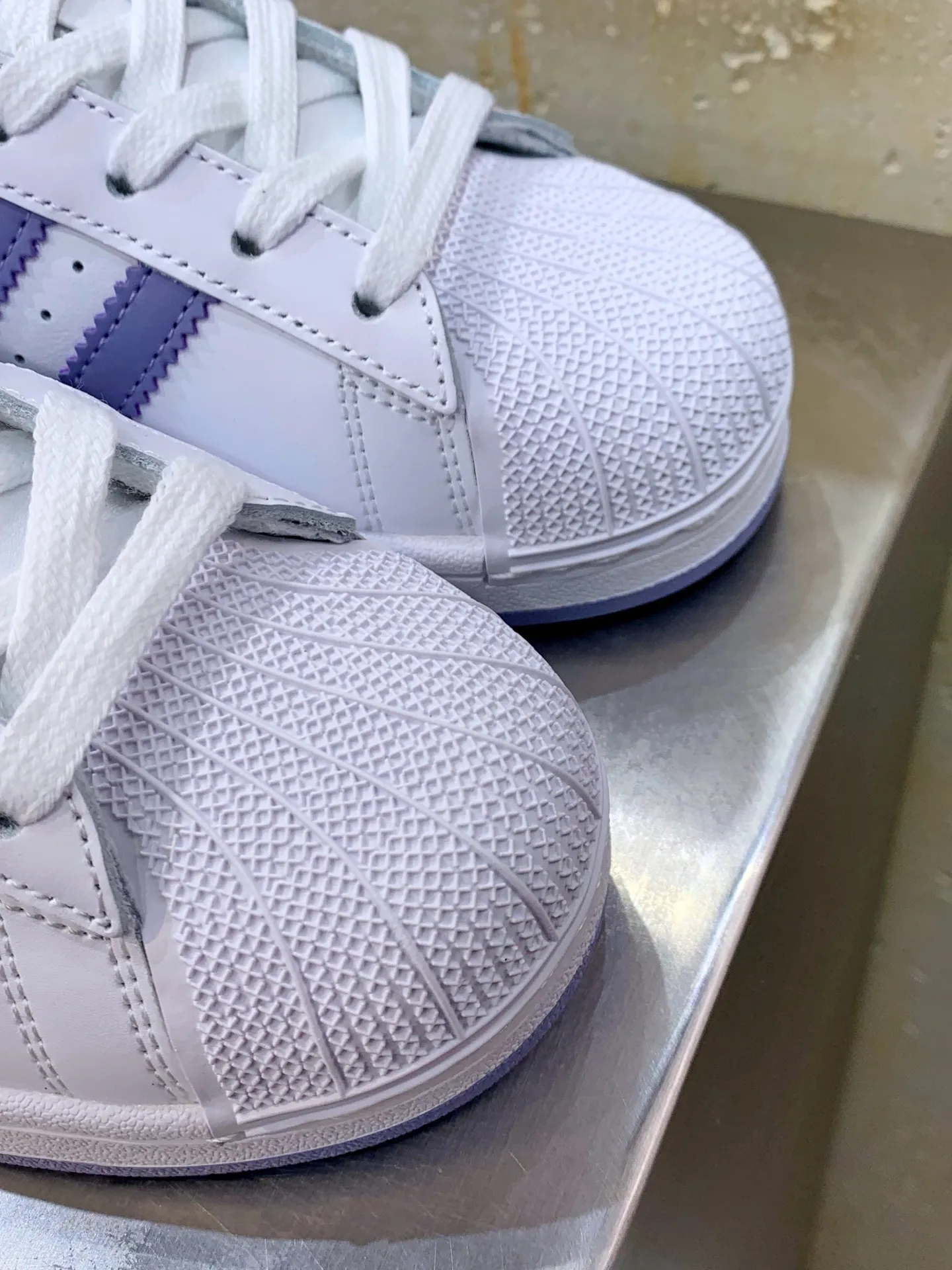 Elegant Adidas Originals Superstar White Purple Replica Shoes –  Adidas Replica 537