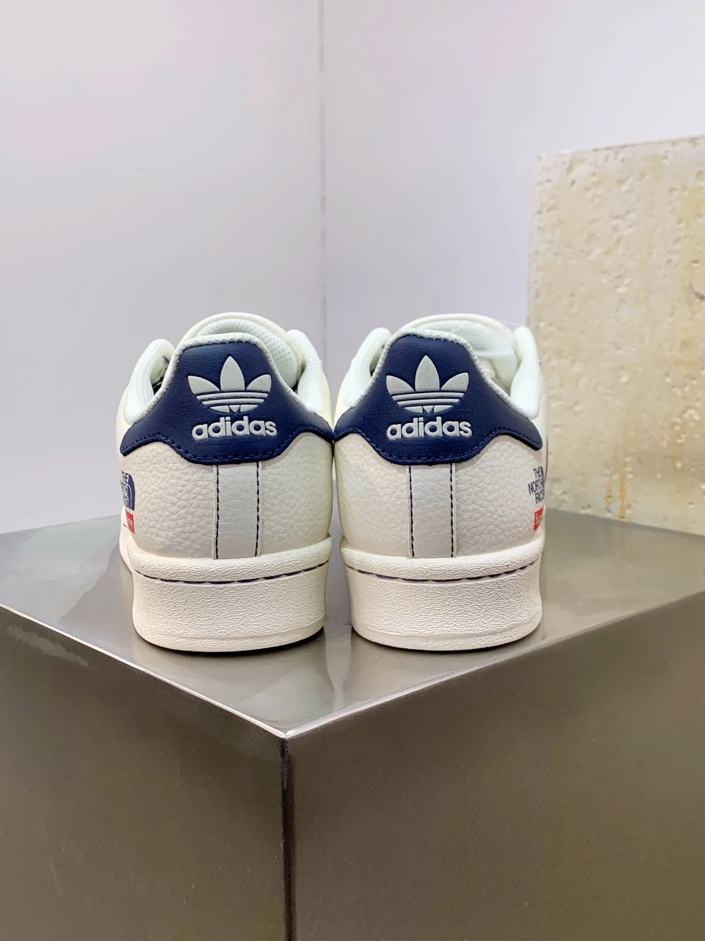 EasyCare Adidas Originals Superstar White Red Blue Replica Shoes 535