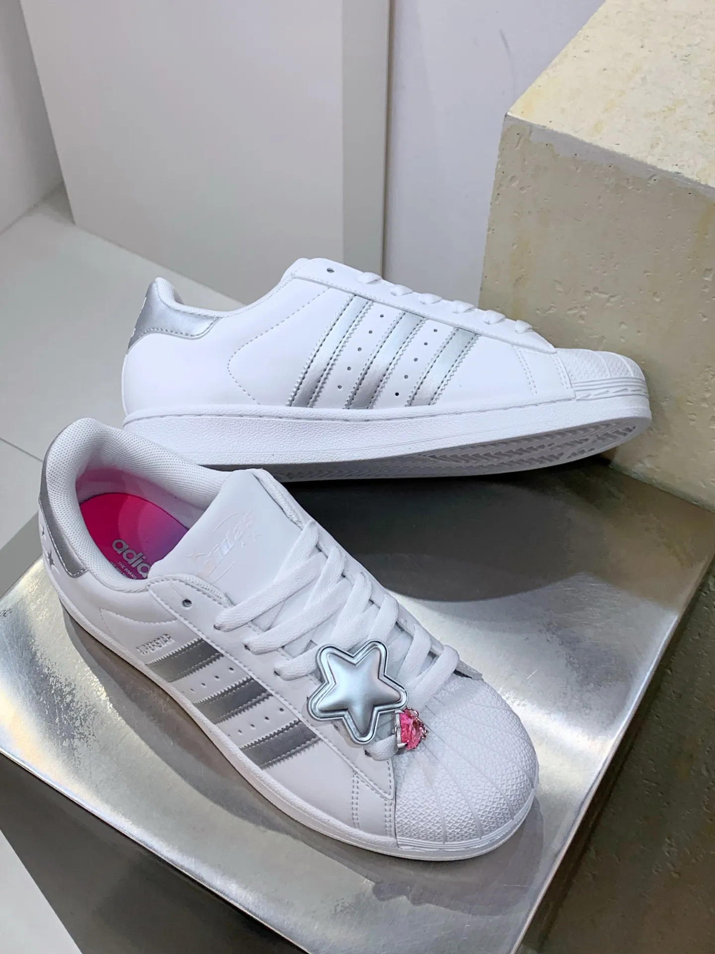 Adidas Originals Superstar White Silver Low Top – Replica Adidas Shoes Trendsetting 526